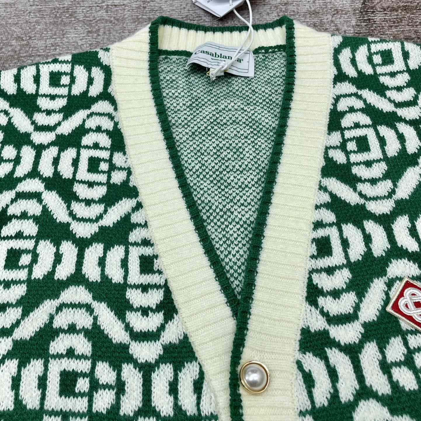 Casablanca Monogram Cardigan - DesignerGu