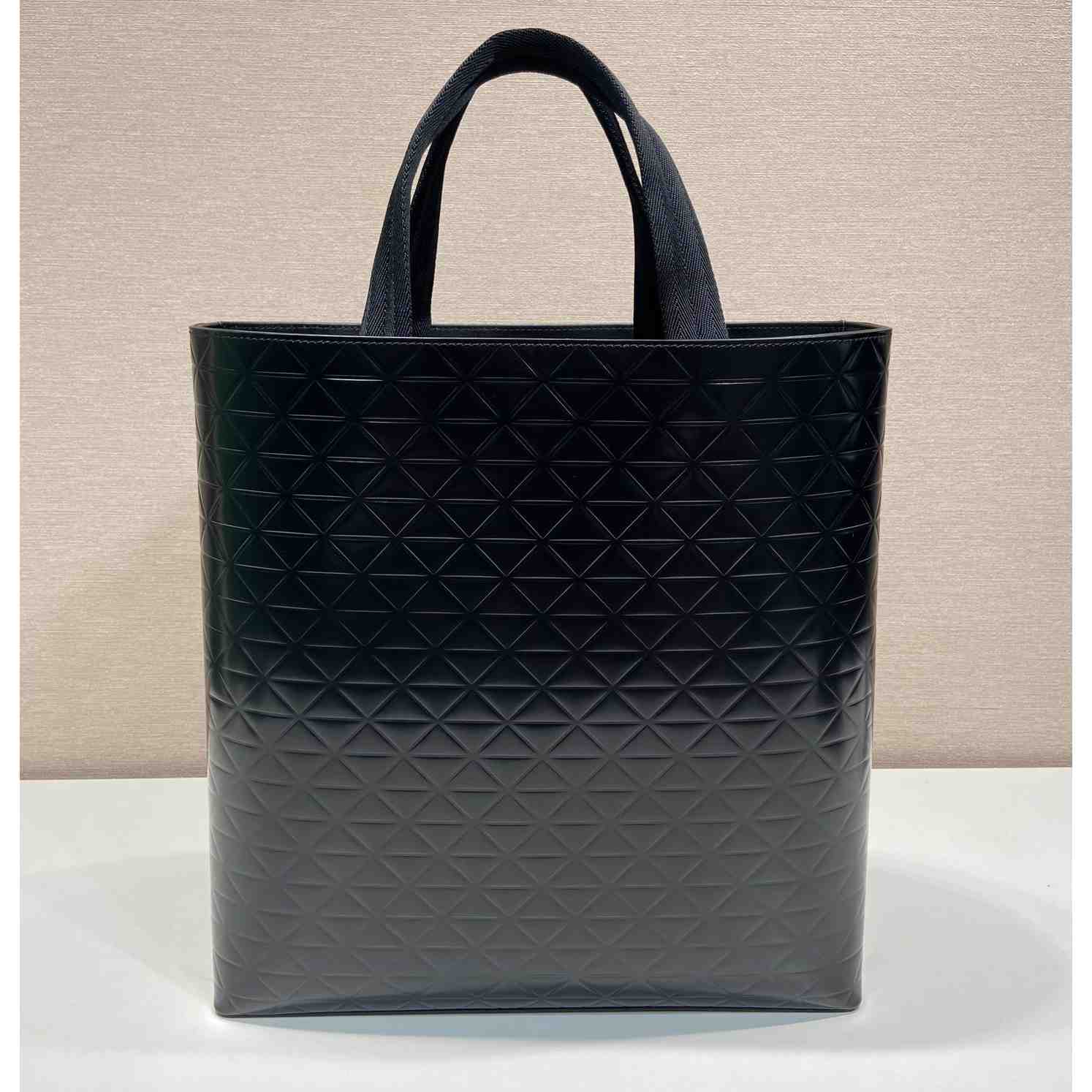 Prada Brushed Leather Tote Bag With Water Bottle - DesignerGu