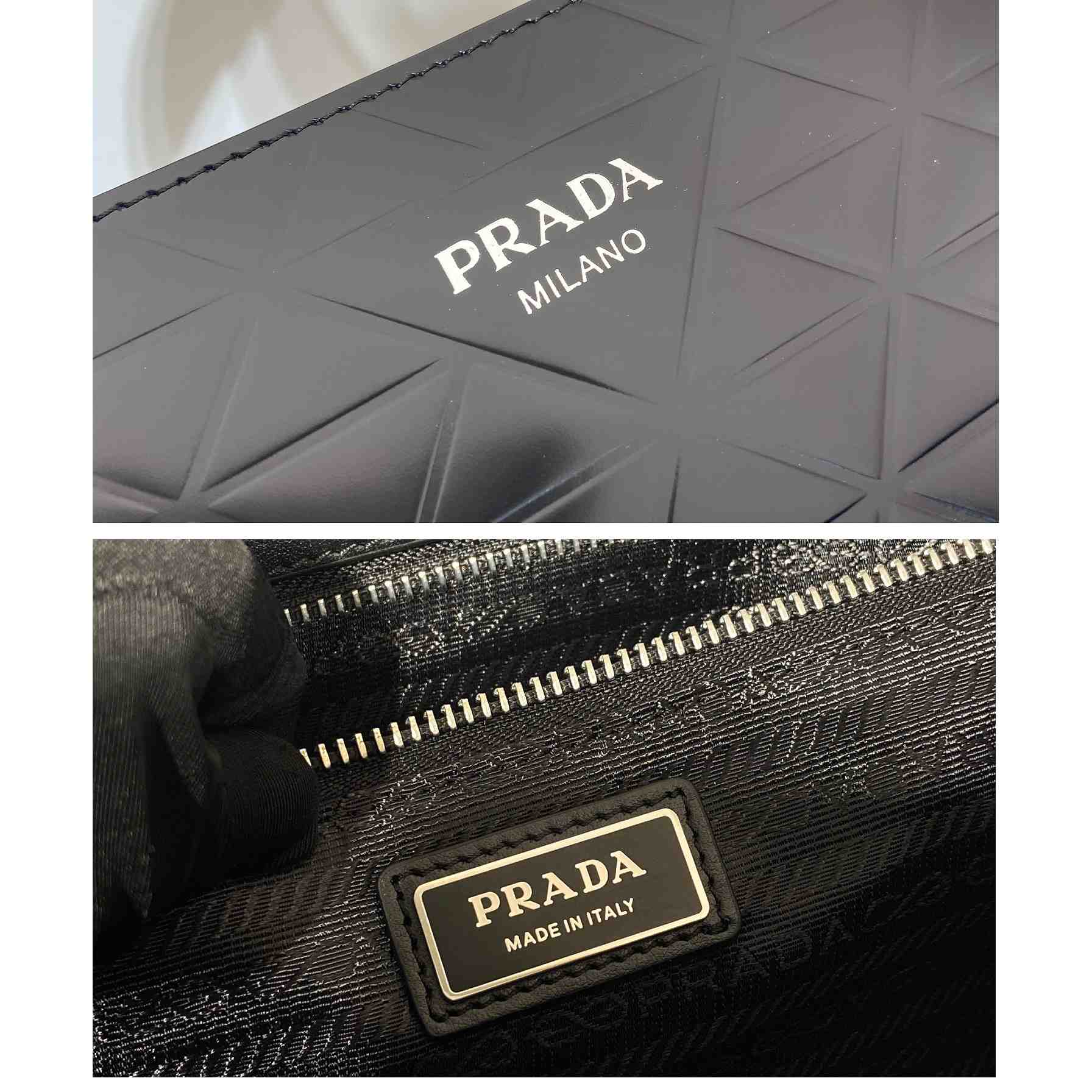 Prada Brushed Leather Tote Bag With Water Bottle - DesignerGu