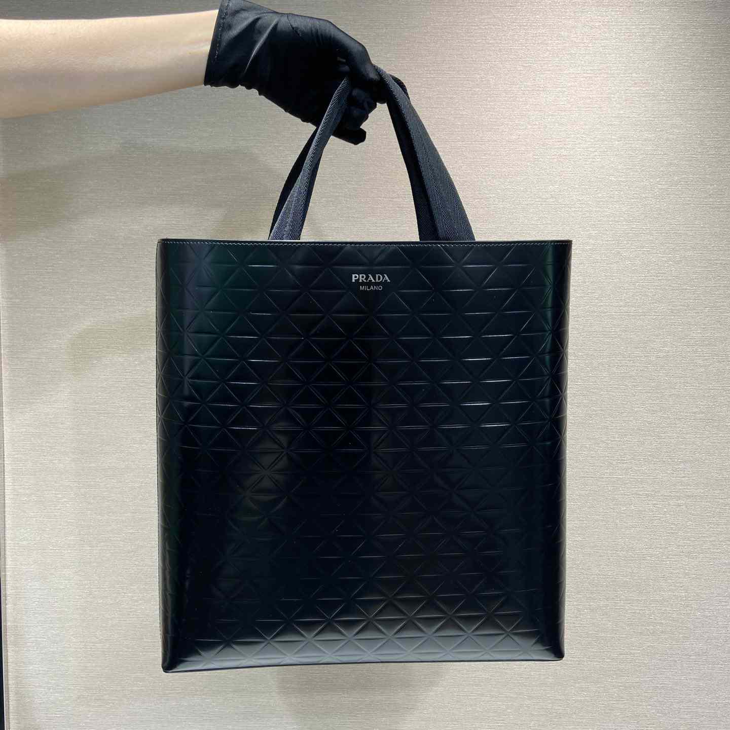 Prada Brushed Leather Tote Bag With Water Bottle - DesignerGu