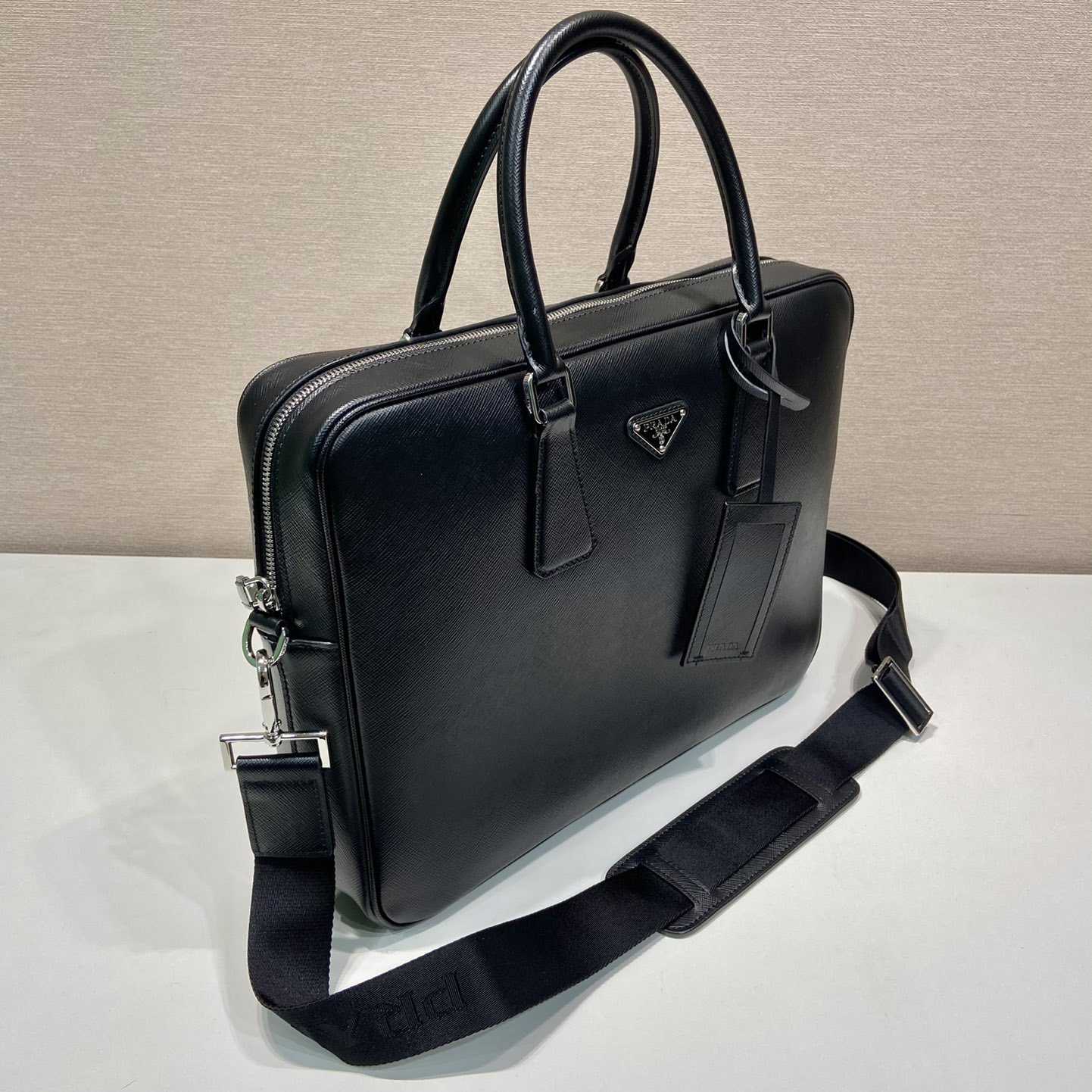 Prada Saffiano Leather Work Bag - DesignerGu