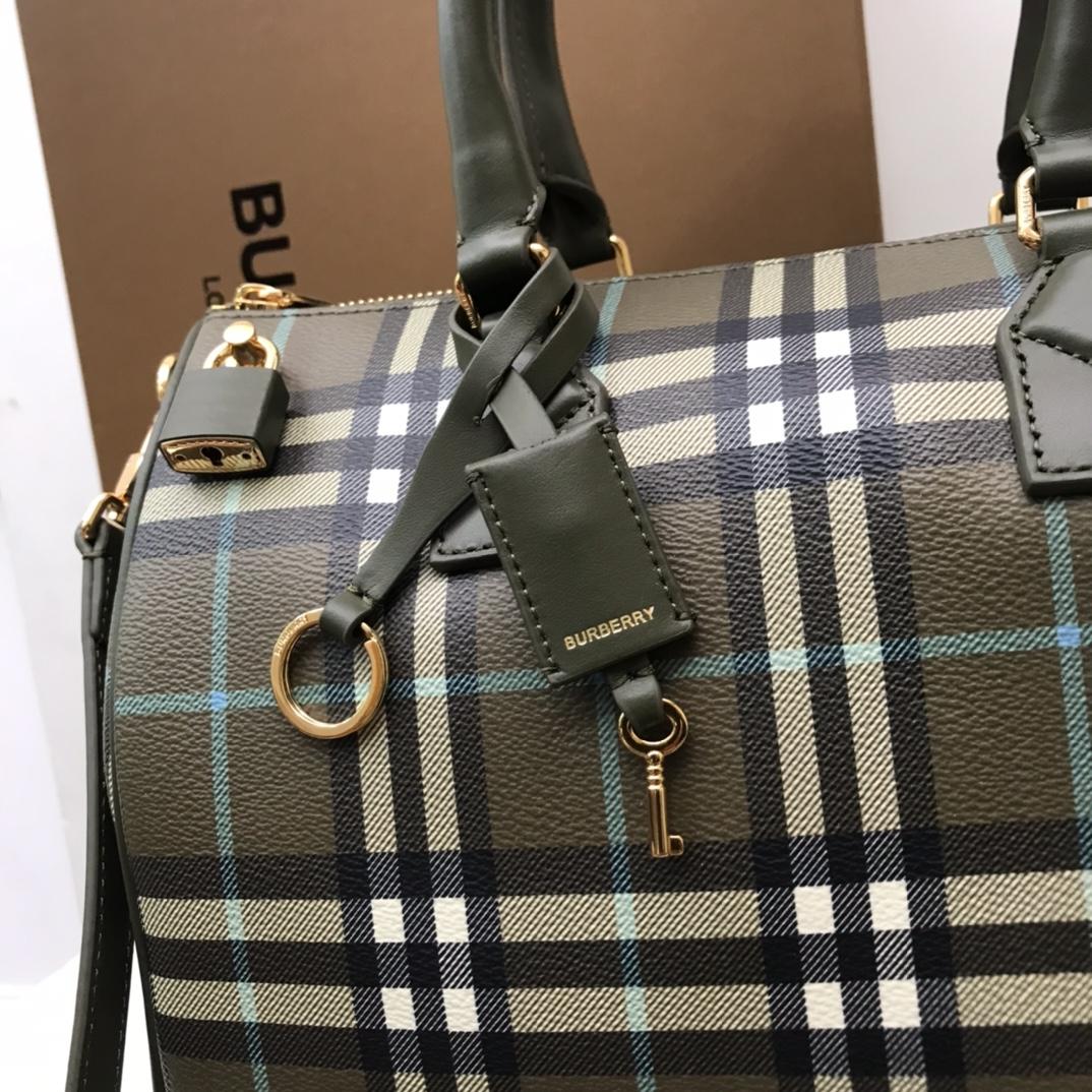 Burberry Check Medium Bowling Bag  - DesignerGu