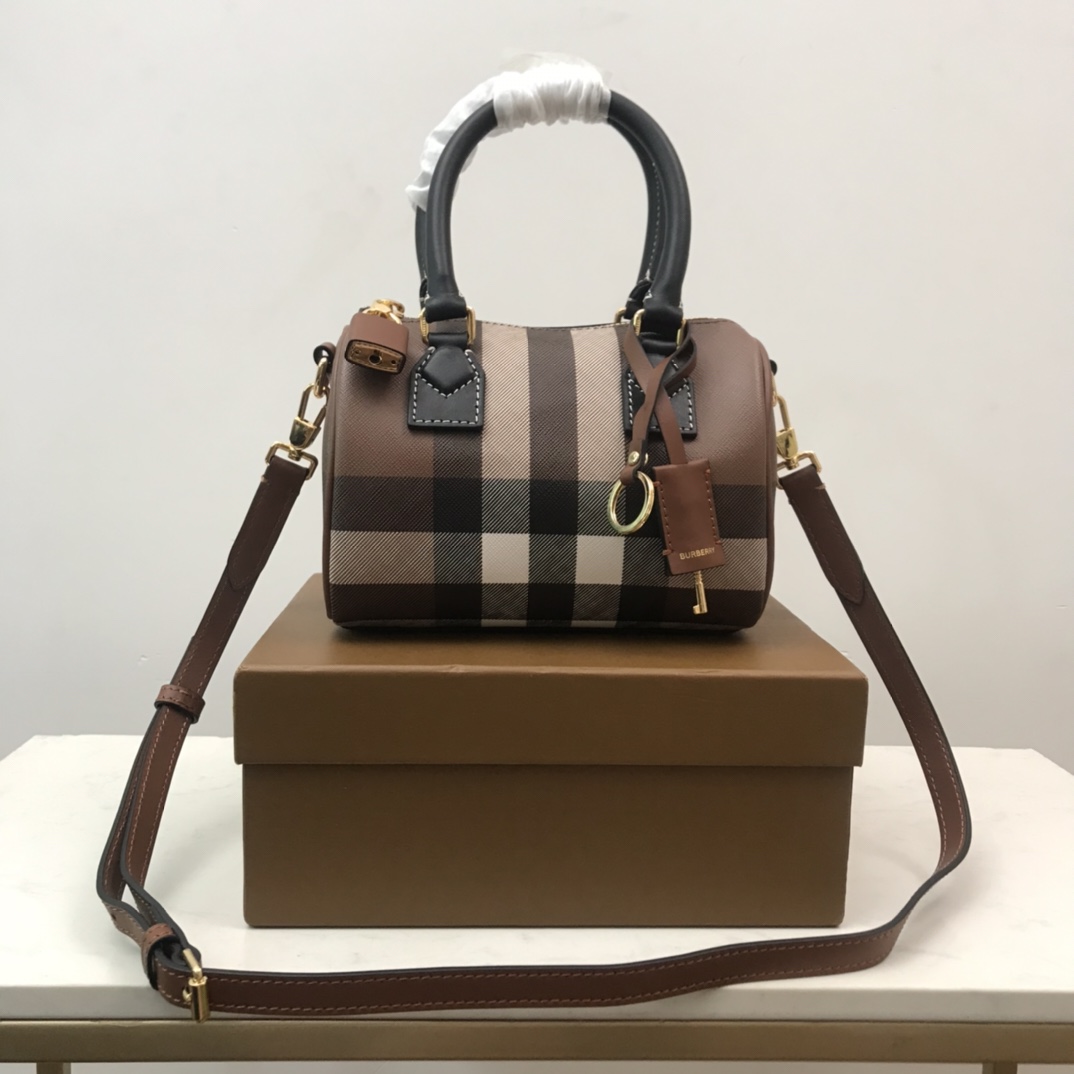 Burberry Check Mini Bowling Bag - DesignerGu