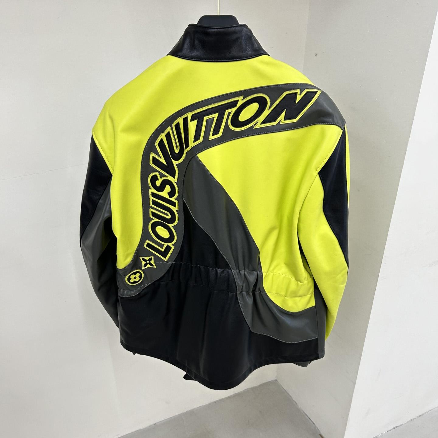 Louis Vuitton Distorted Motocycle Leather Jacket - DesignerGu