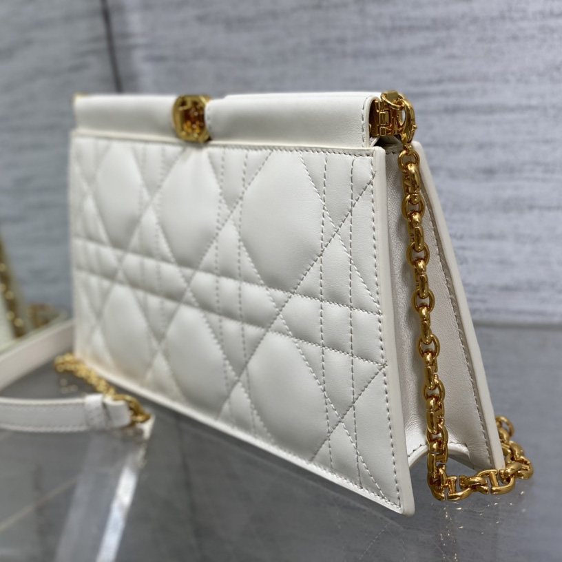 Dior Caro Colle Noire Clutch With Chain - DesignerGu