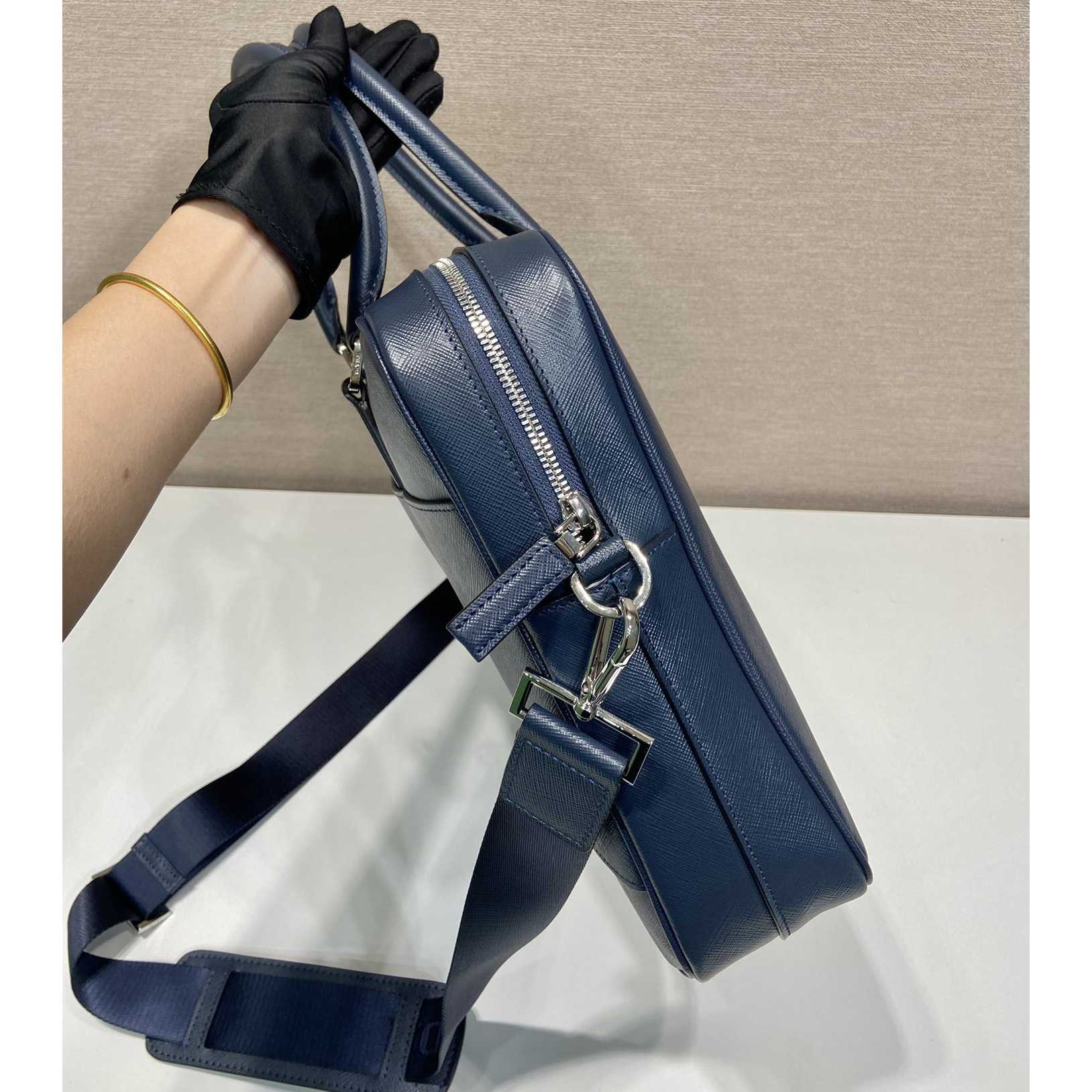 Prada Saffiano Leather Work Bag - DesignerGu