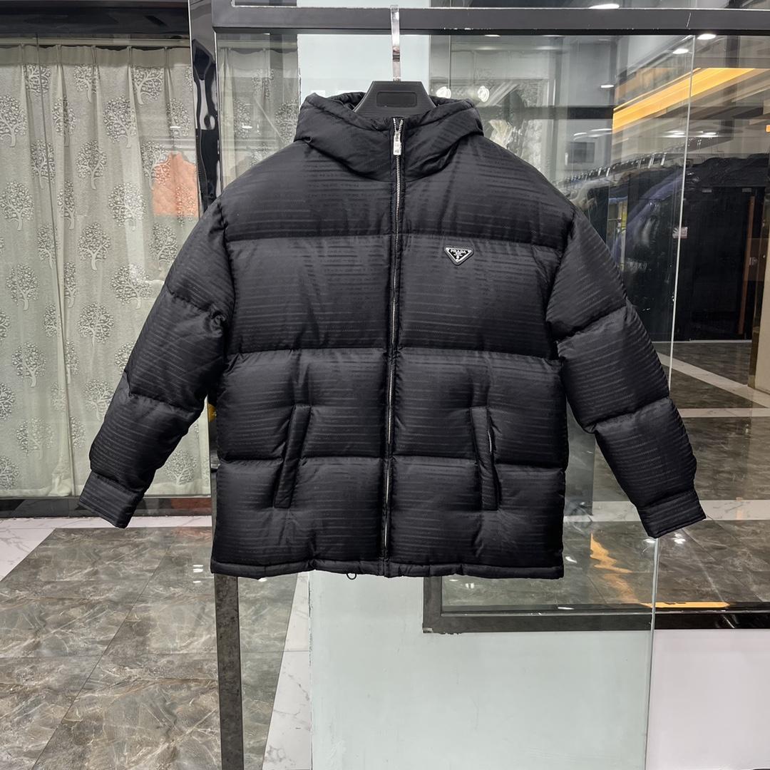 Prada Re-Nylon Hooded Down Jacket - DesignerGu