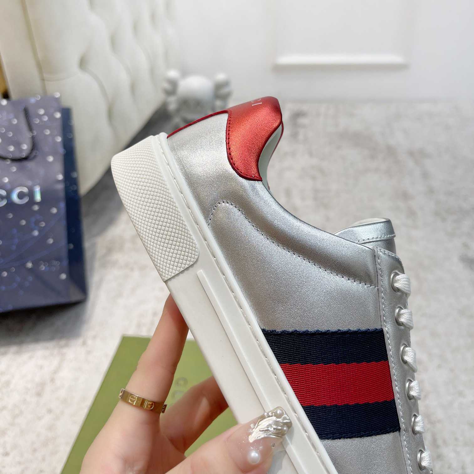 Gucci Ace Sneaker With Web - DesignerGu