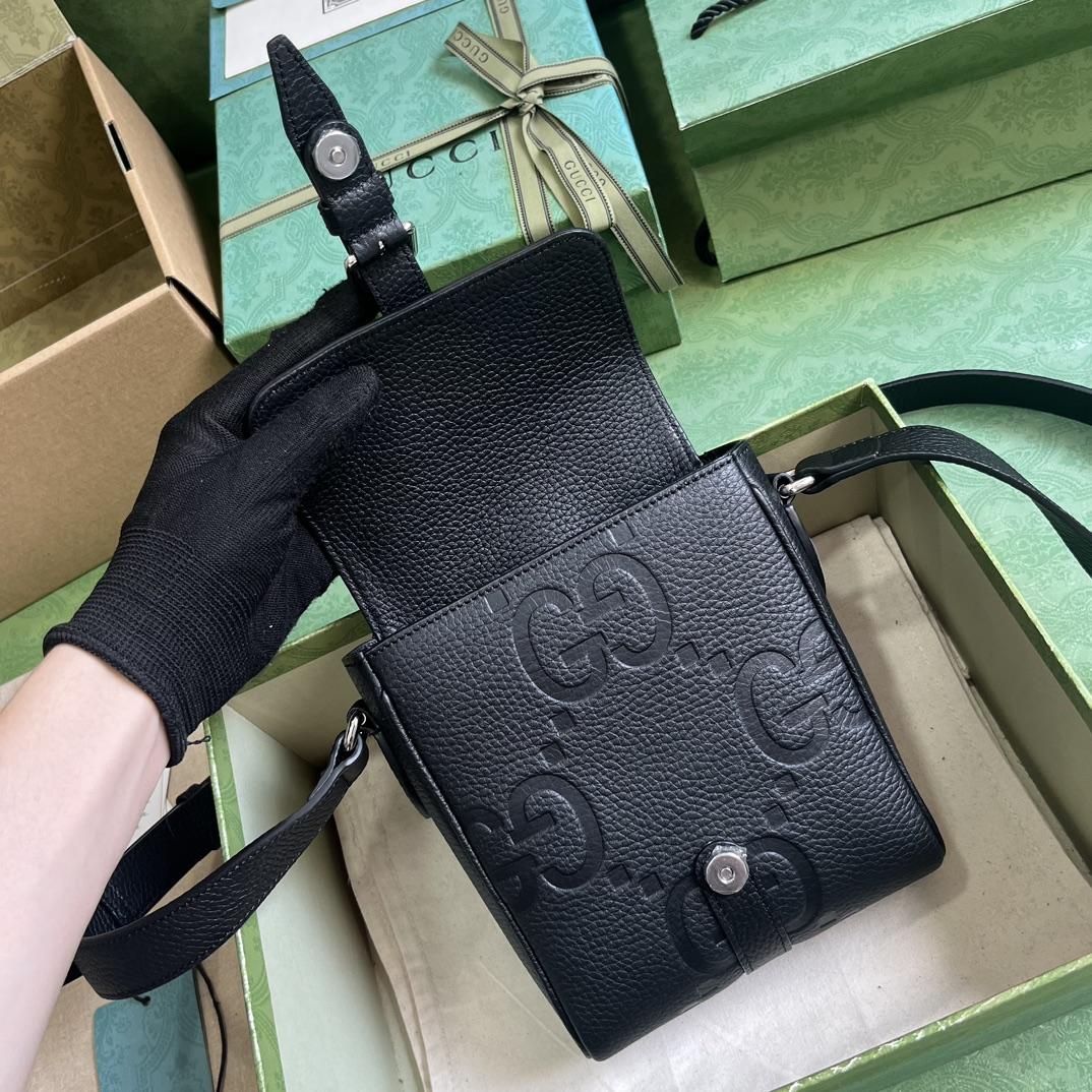 Gucci Jumbo GG Small Messenger Bag  (14.5x 18.5x 4.5cm) - DesignerGu