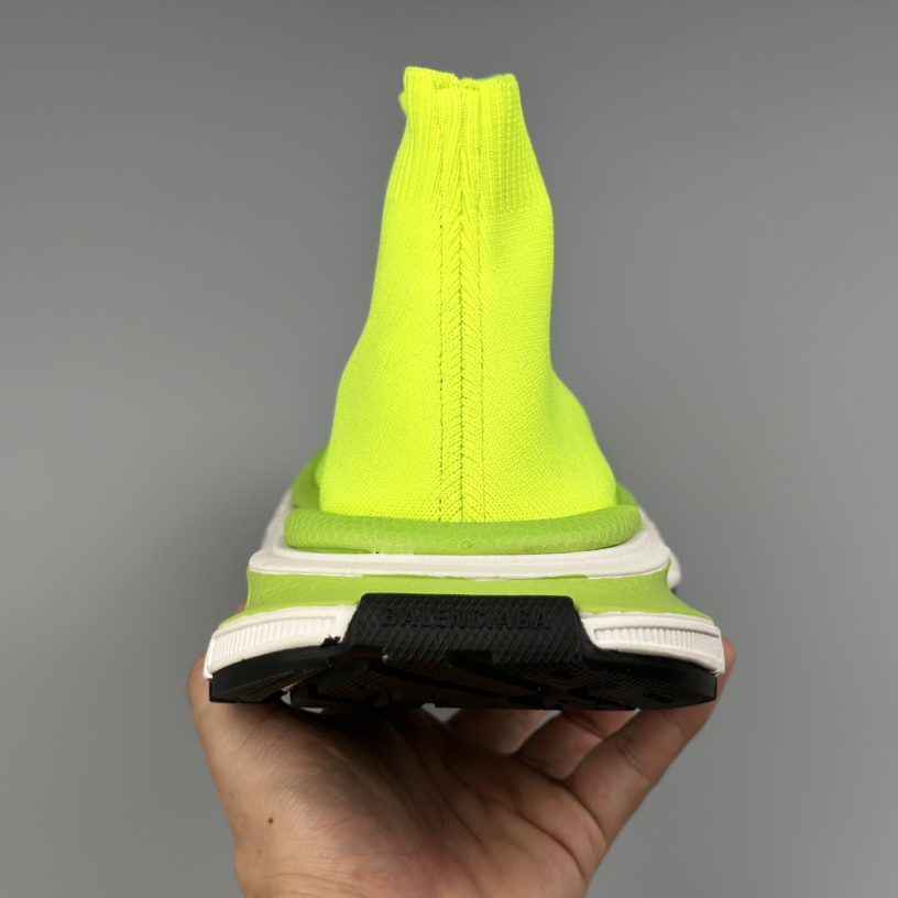 Balenciaga 3XL Sock Recycled Knit Sneaker In Neon Yellow - DesignerGu