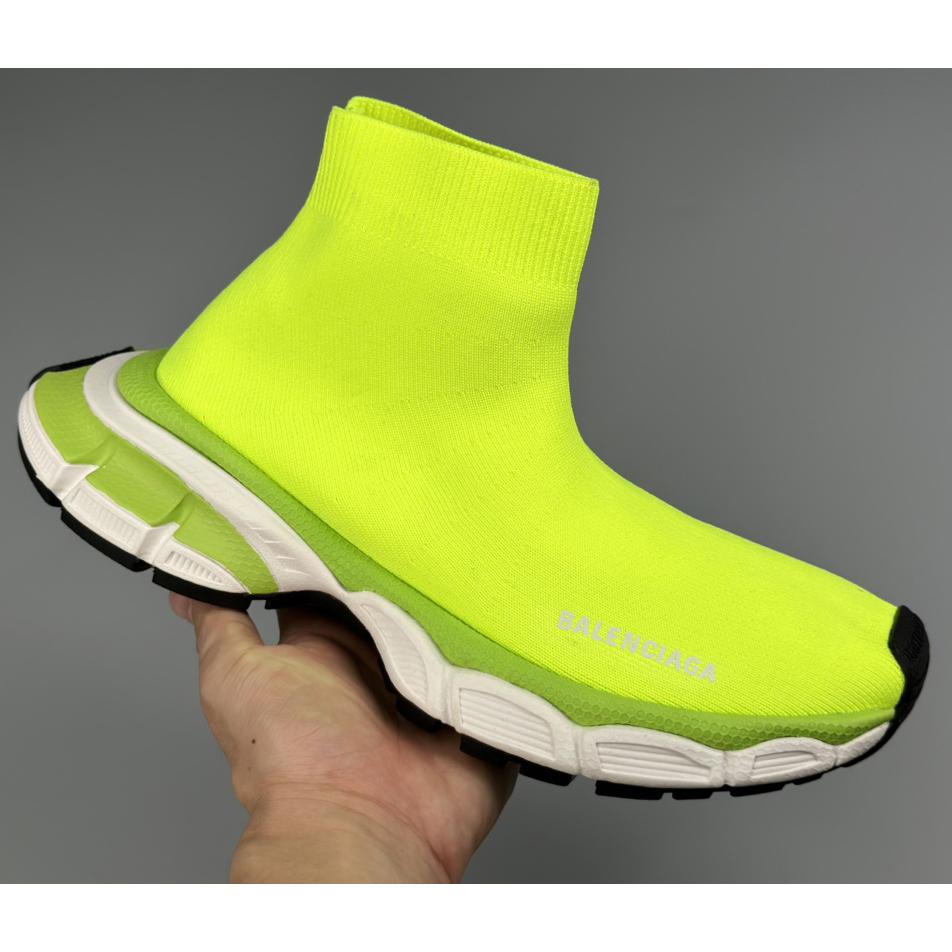 Balenciaga 3XL Sock Recycled Knit Sneaker In Neon Yellow - DesignerGu