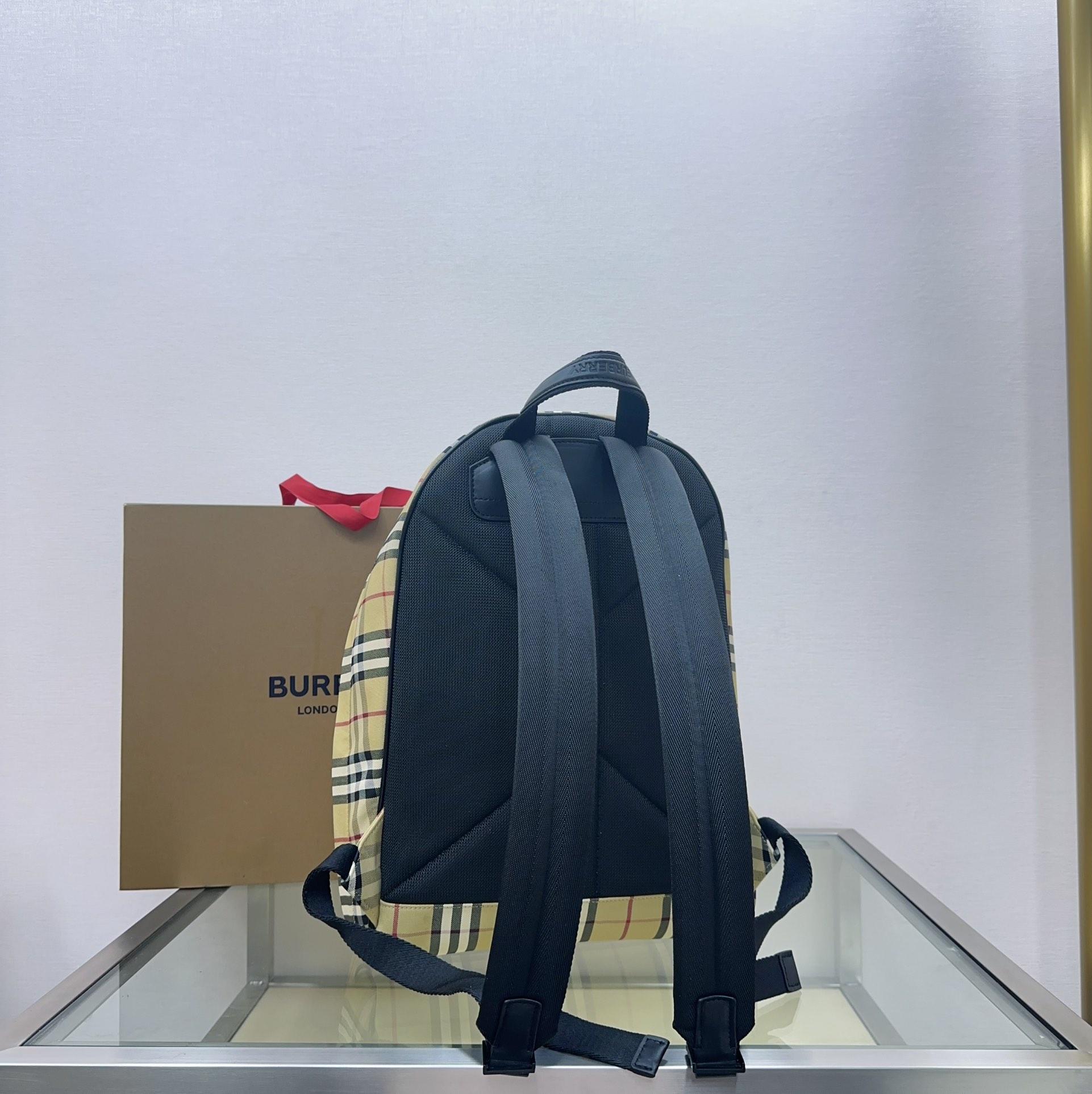 Burberry Checked Fabric Backpack  (30.5-14.5-42.5cm) - DesignerGu