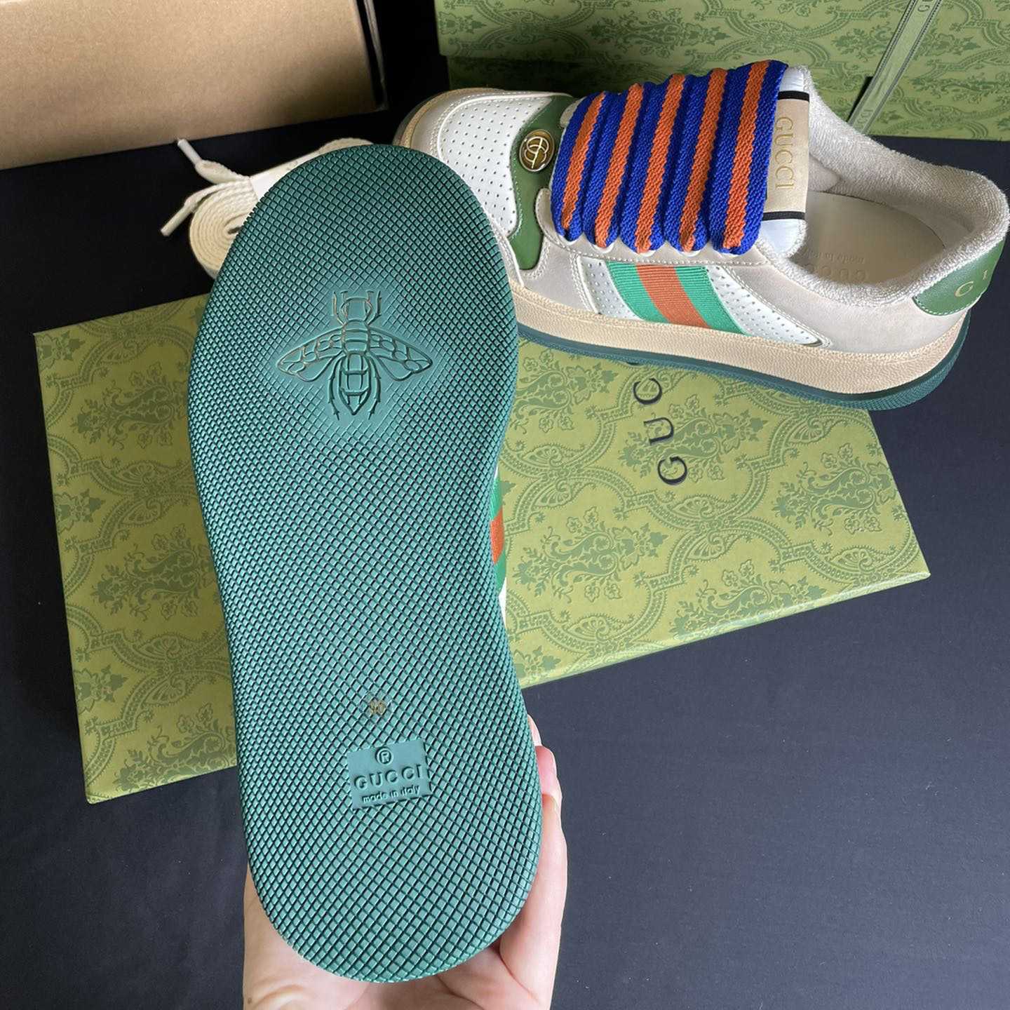 Gucci Screener Sneaker With Web - DesignerGu