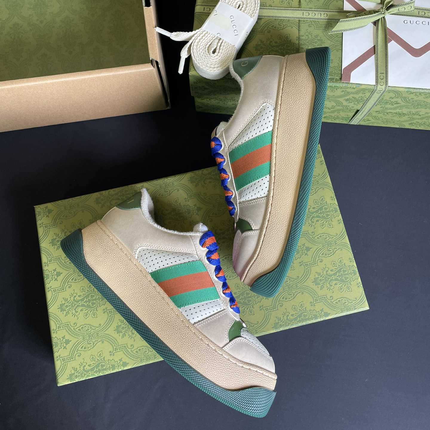 Gucci Screener Sneaker With Web - DesignerGu