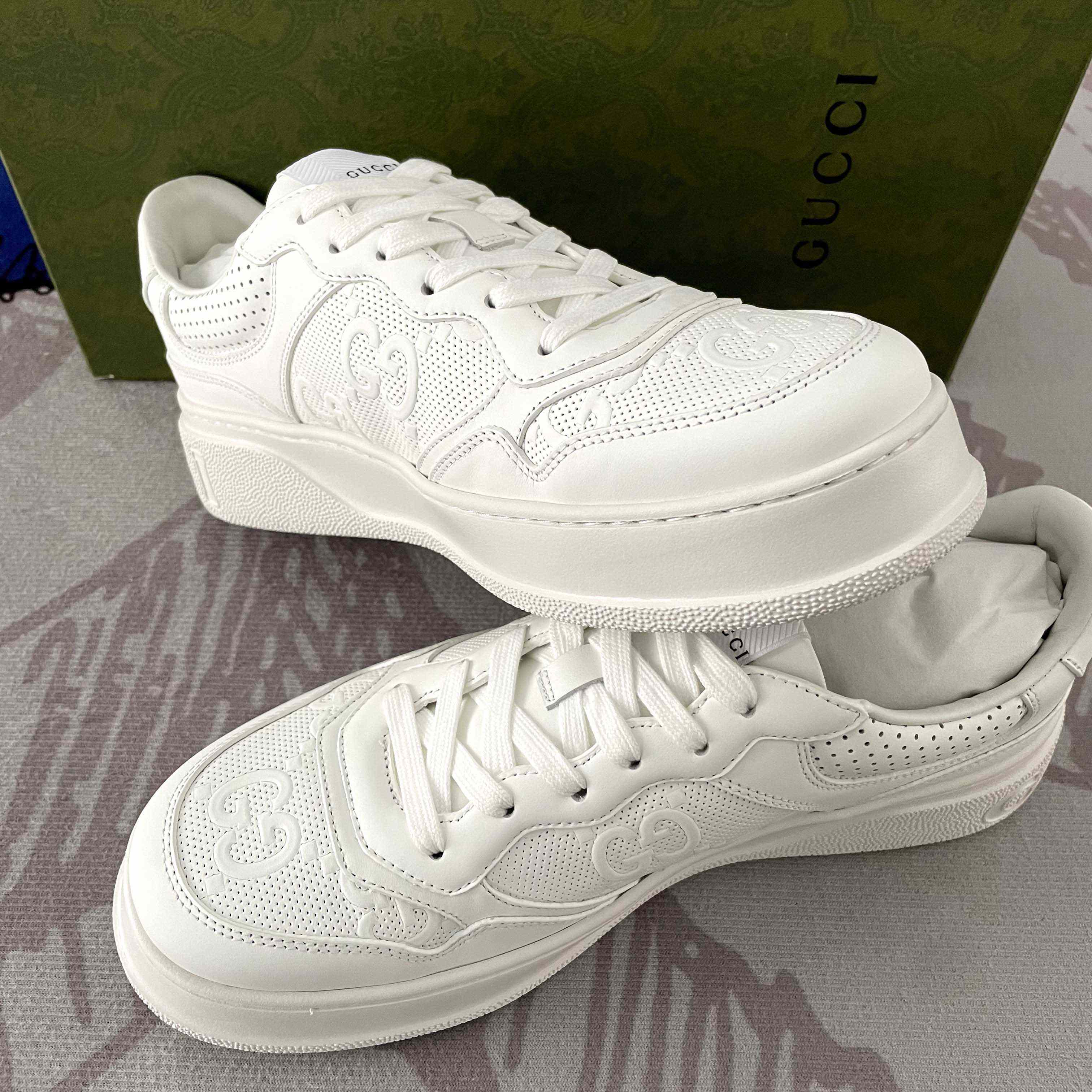 Gucci GG Embossed Sneaker - DesignerGu