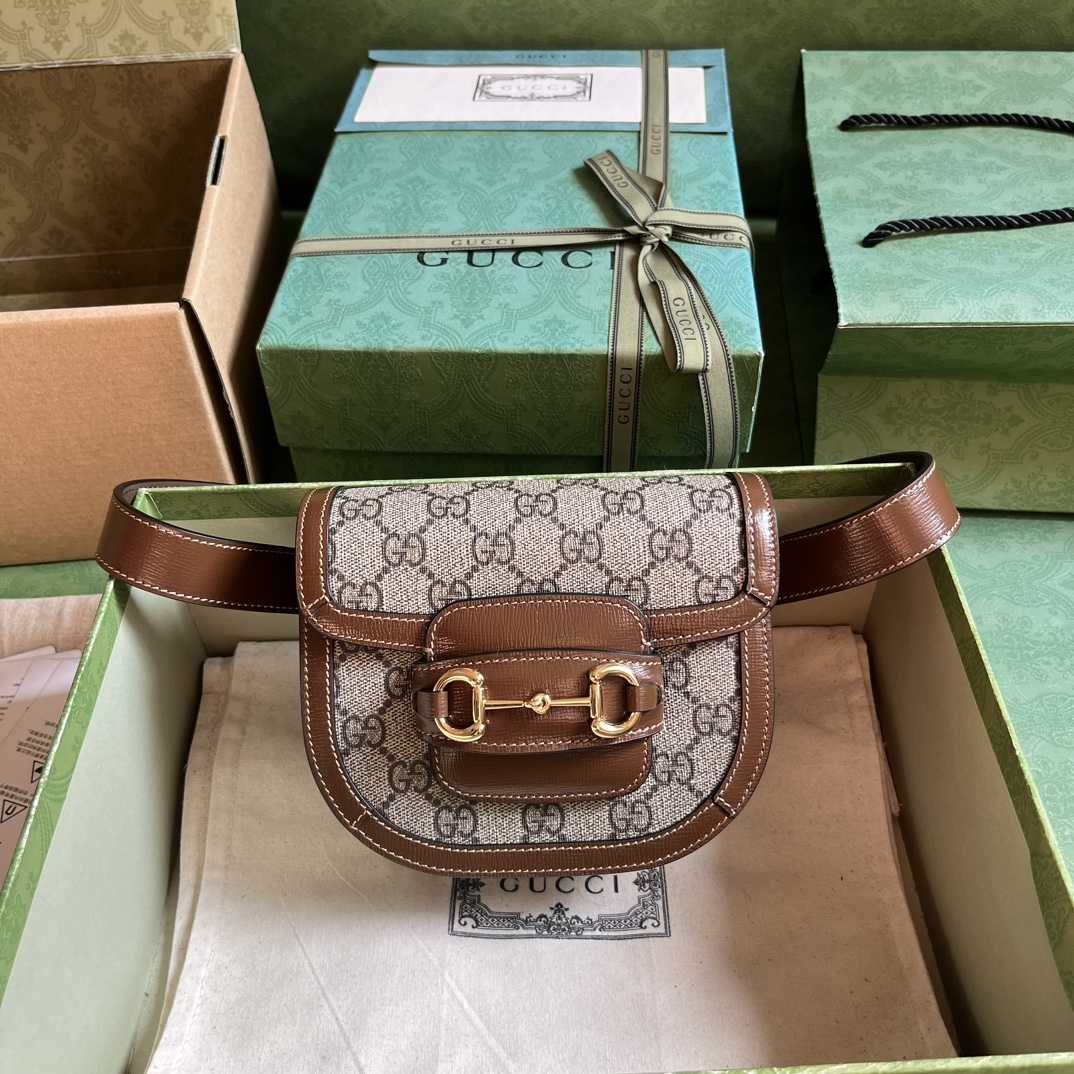 Gucci Horsebit 1955 rounded Belt Bag (16x 13x 6.5cm) - DesignerGu