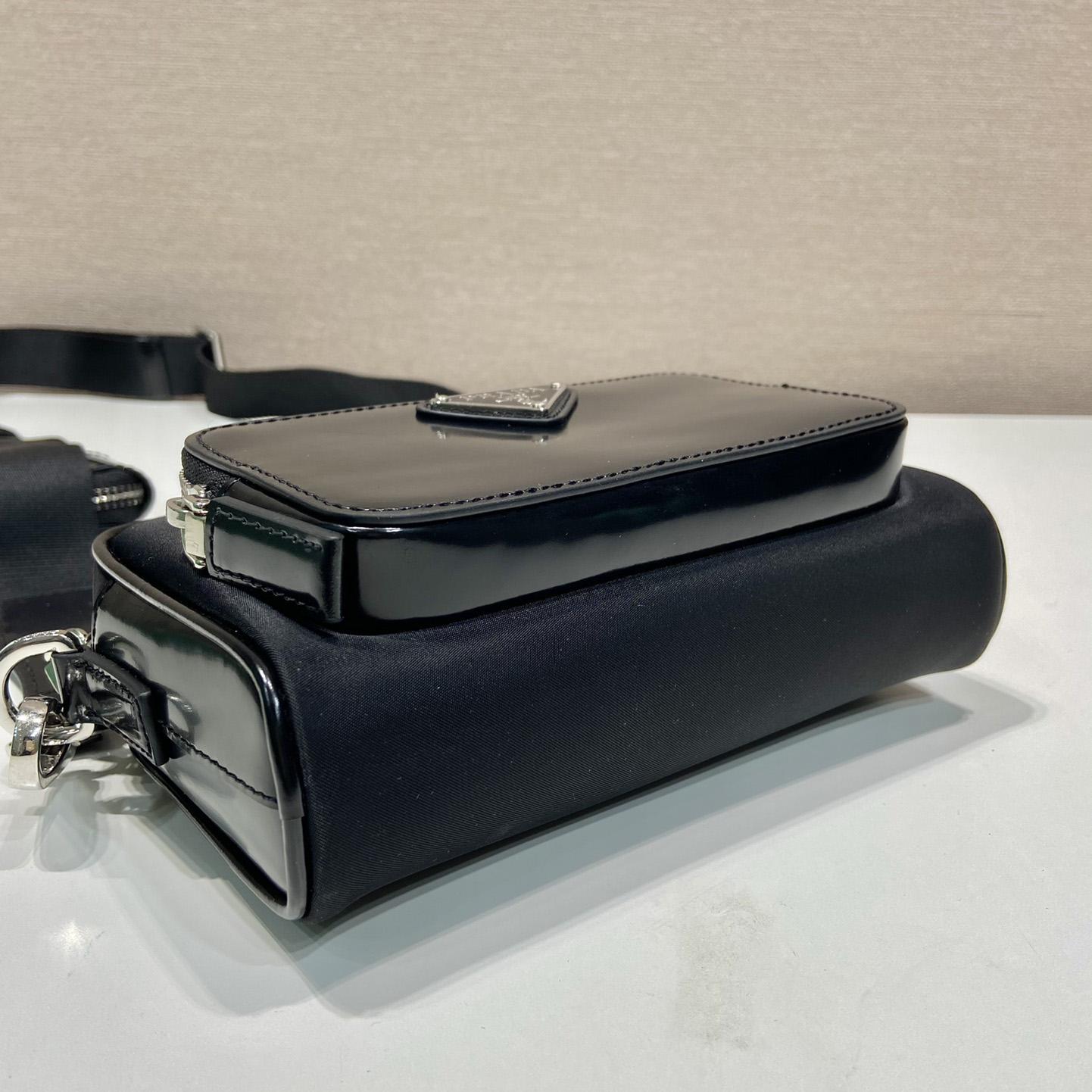 Prada Re-Nylon And Brushed Leather Shoulder Bag - DesignerGu