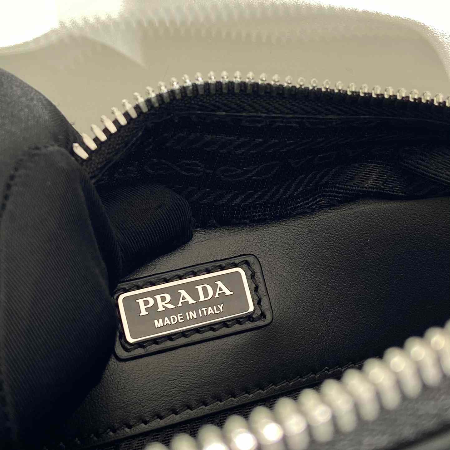 Prada Brique Brushed Leather Bag With Triangle Motif - DesignerGu