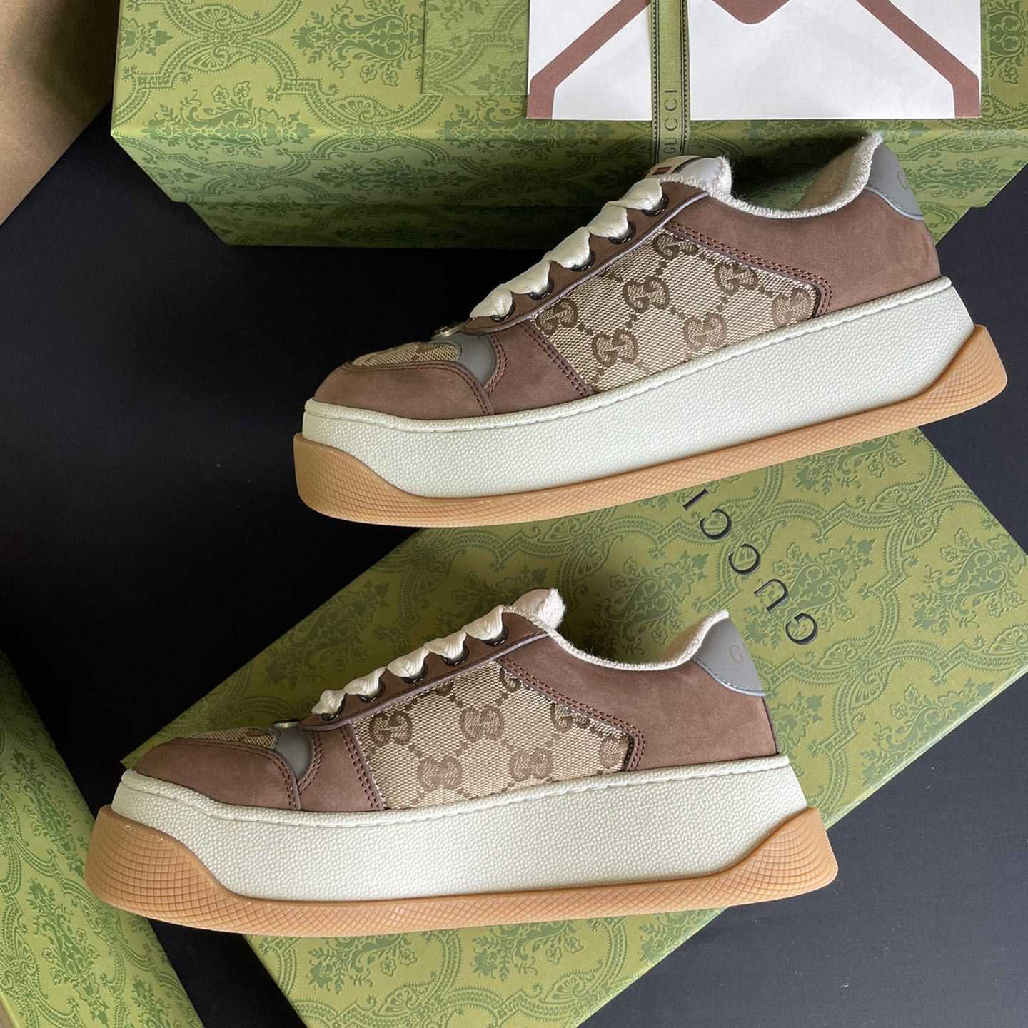 Gucci Men's Screener GG Sneaker  - DesignerGu