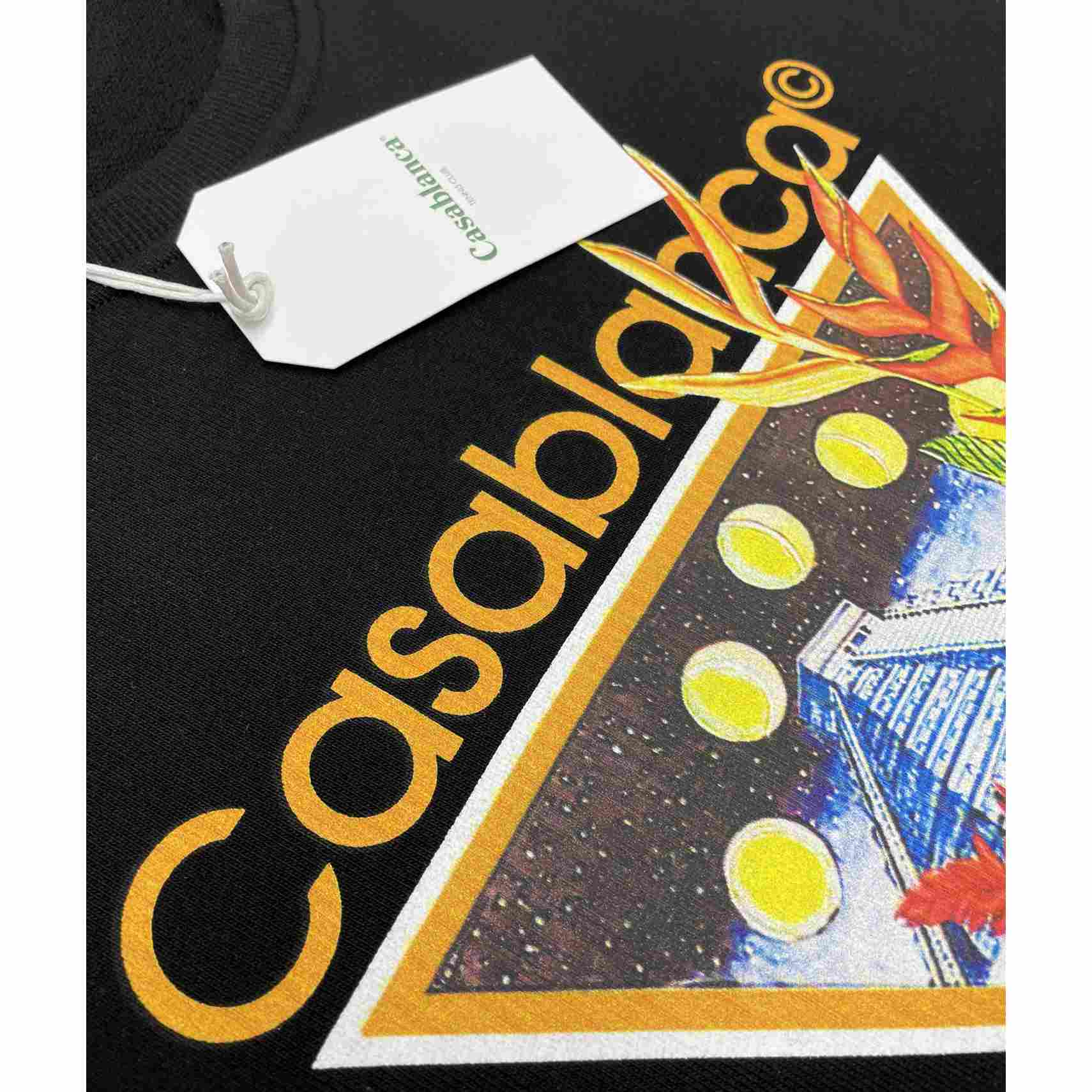 Casablanca Tennis Club Icon Printed Sweatshirt - DesignerGu