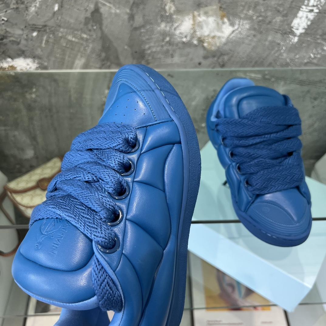 Lanvin Leather Curb XL Sneakers - DesignerGu