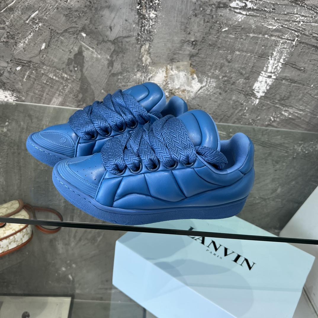 Lanvin Leather Curb XL Sneakers - DesignerGu