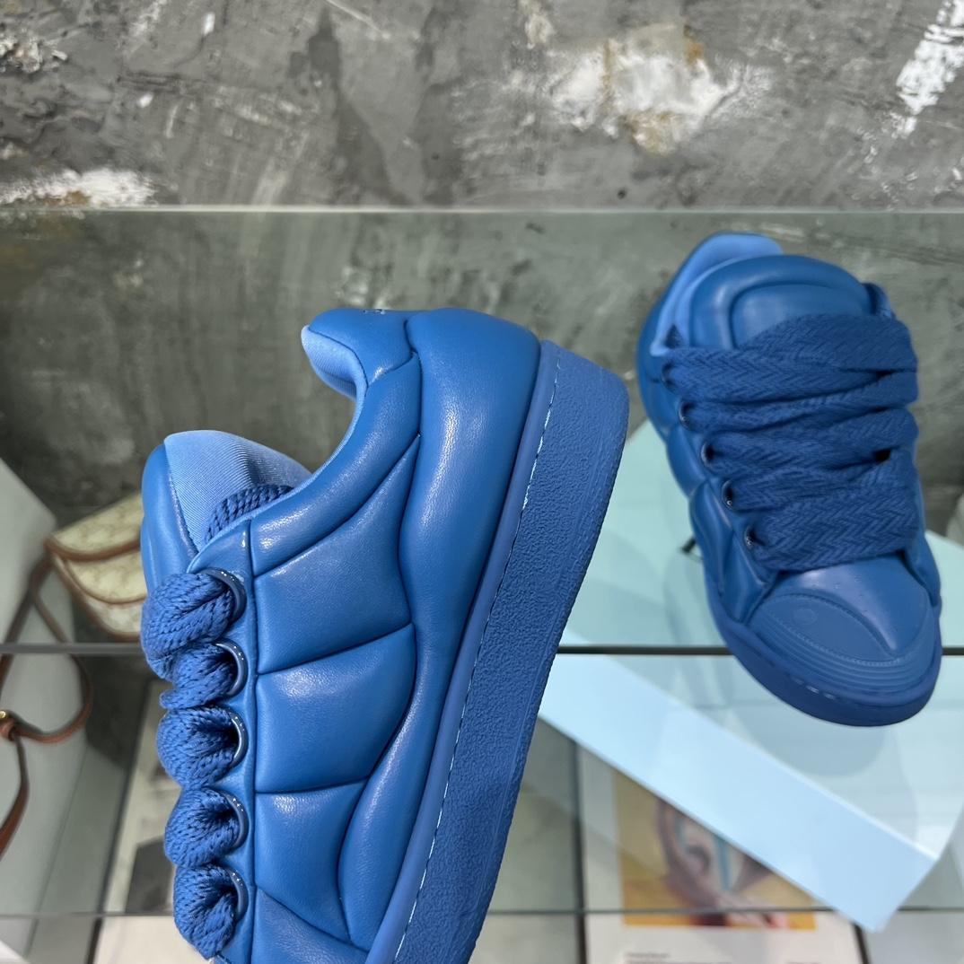 Lanvin Leather Curb XL Sneakers - DesignerGu