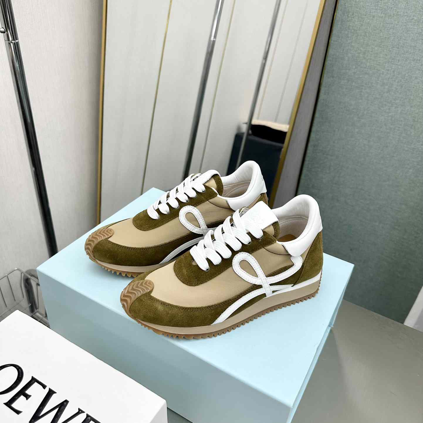 Loewe Flow Runner In Nylon And Suede - DesignerGu