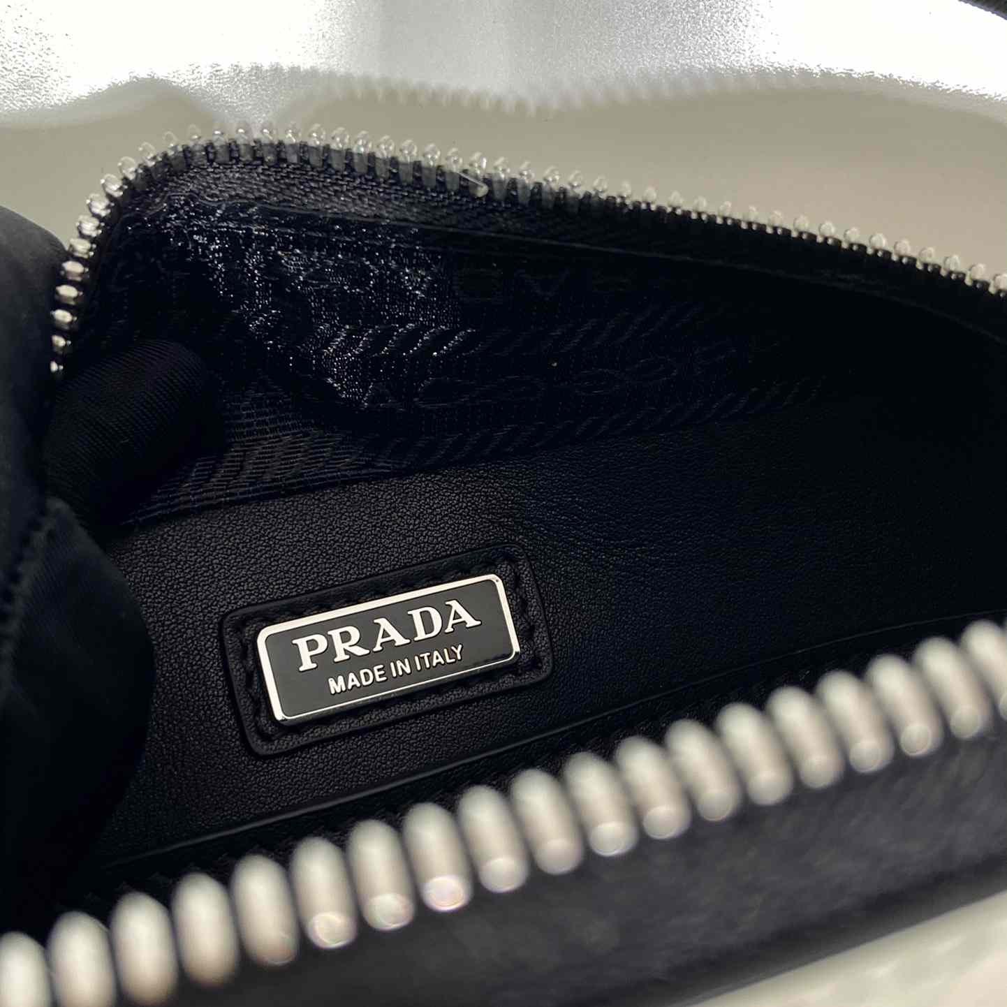 Prada Brique Brushed Leather Bag With Triangle Motif - DesignerGu