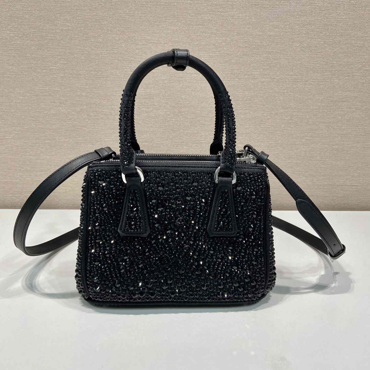 Prada Galleria Satin Mini-bag With Crystals - DesignerGu