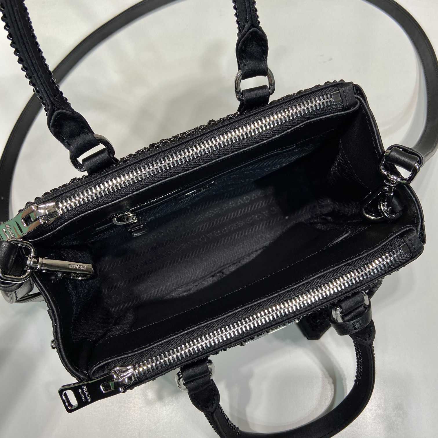 Prada Galleria Satin Mini-bag With Crystals - DesignerGu