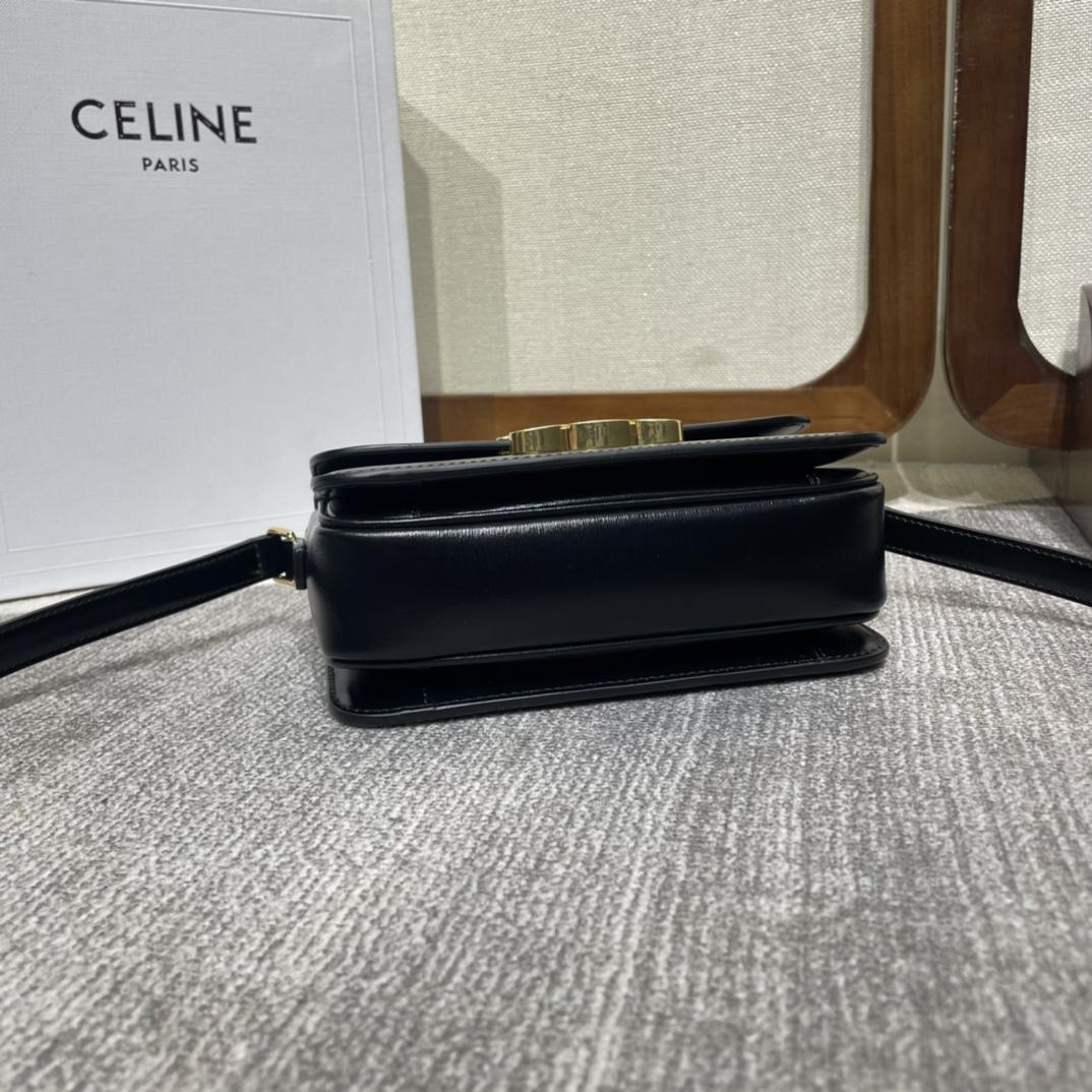 Celine Teen Triomphe Bag In Shiny Calfskin - DesignerGu