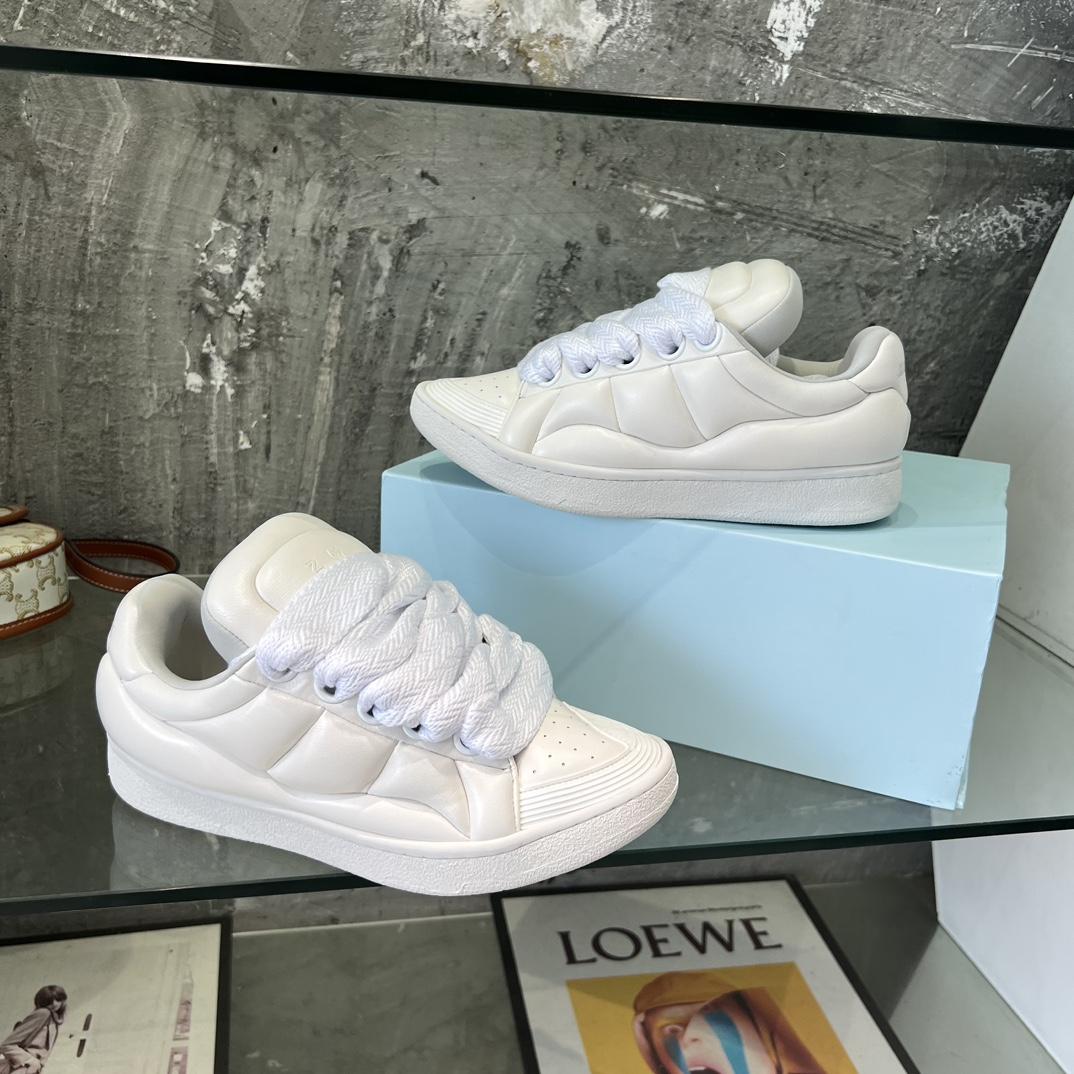 Lanvin Leather Curb XL Sneakers - DesignerGu