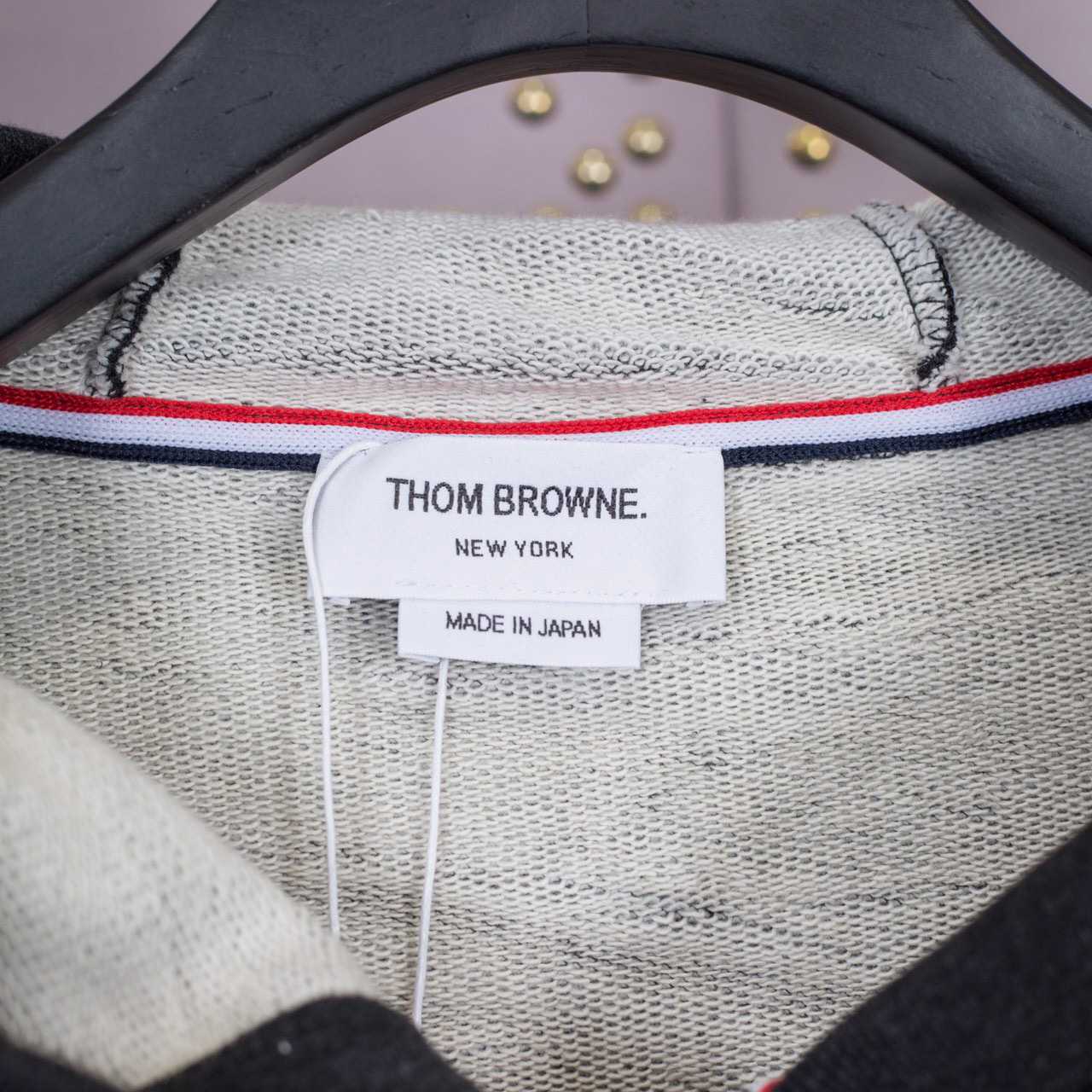 Thom Browne 4-Bar Zip-Up Cotton Hoodie - DesignerGu