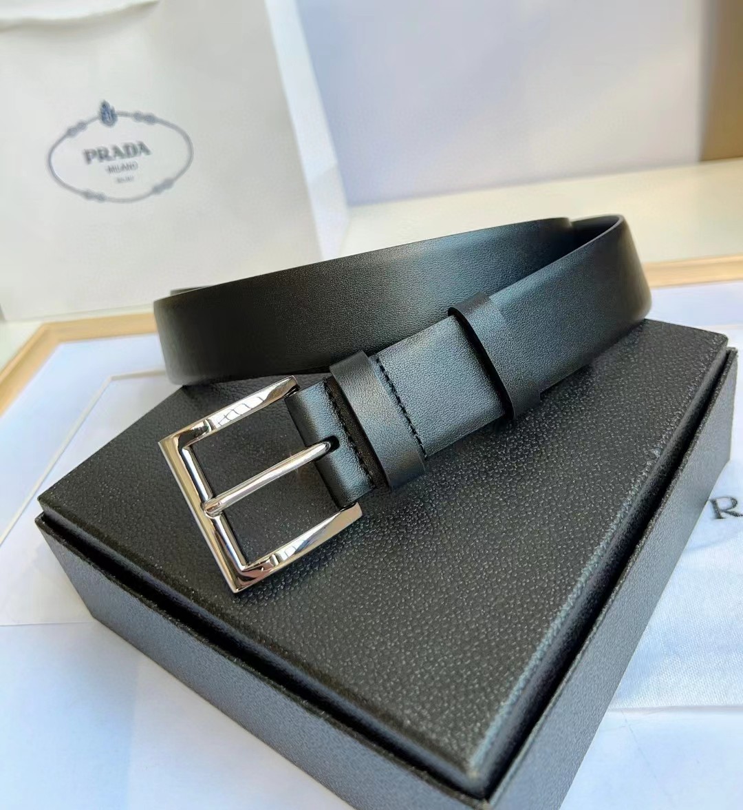 Prada Leather Belt - DesignerGu