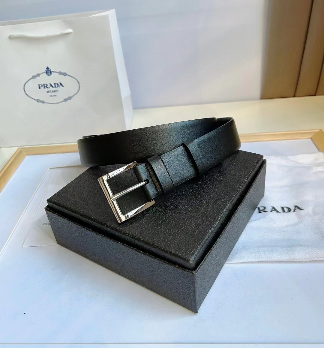 Prada Leather Belt - DesignerGu