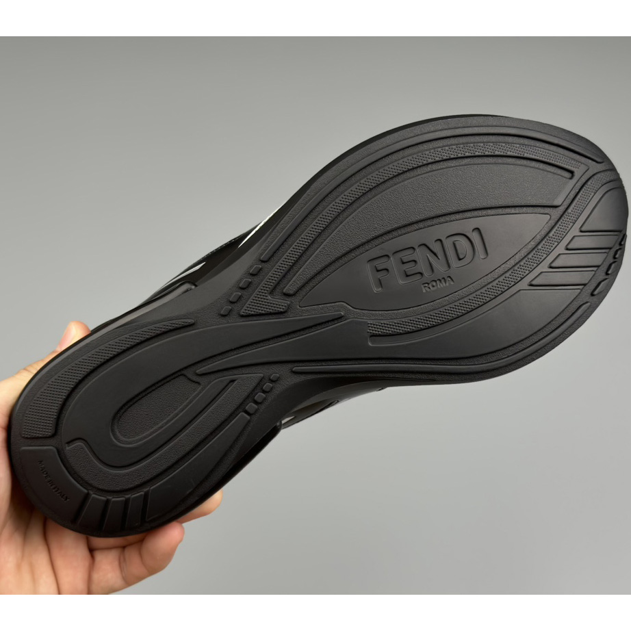 Fendi First 1 Black Fabric Running Shoes - DesignerGu