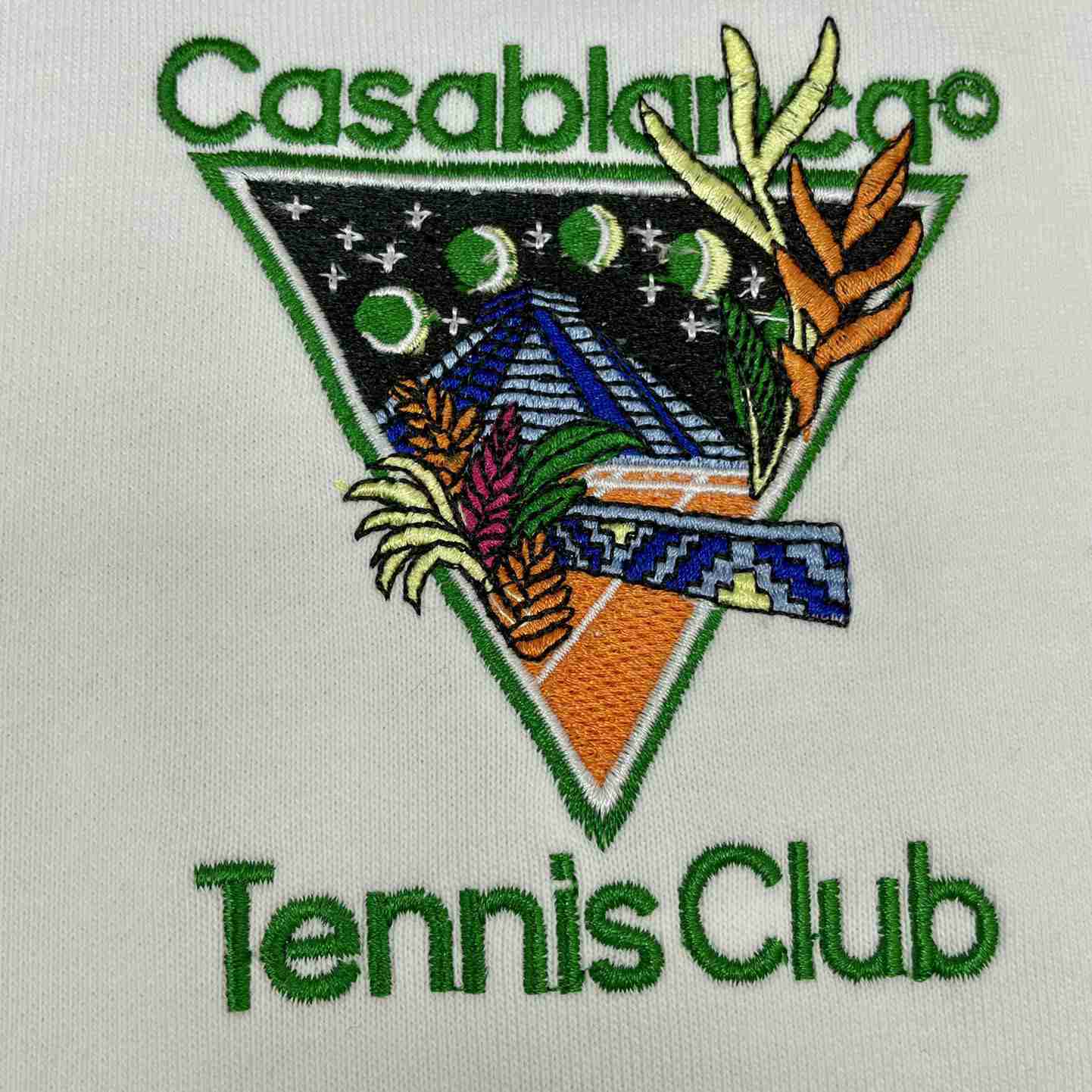 Casablanca Tennis Club Logo-embroidered Hoodie - DesignerGu