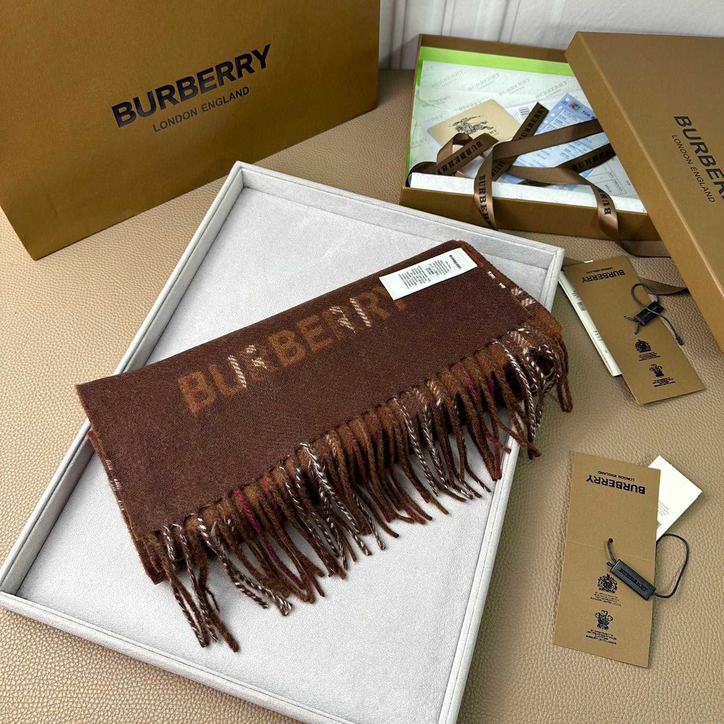 Burberry Reversible Check Cashmere Scarf - DesignerGu