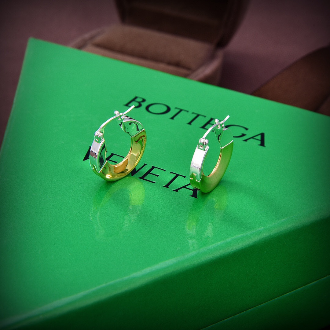 Bottega Veneta Joint Hoop Earrings - DesignerGu