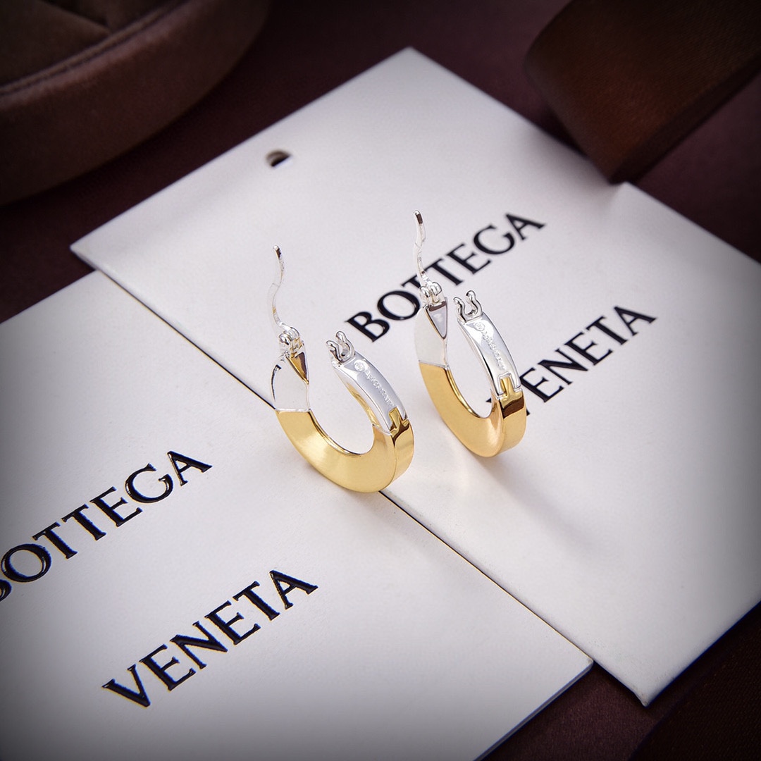 Bottega Veneta Joint Hoop Earrings - DesignerGu