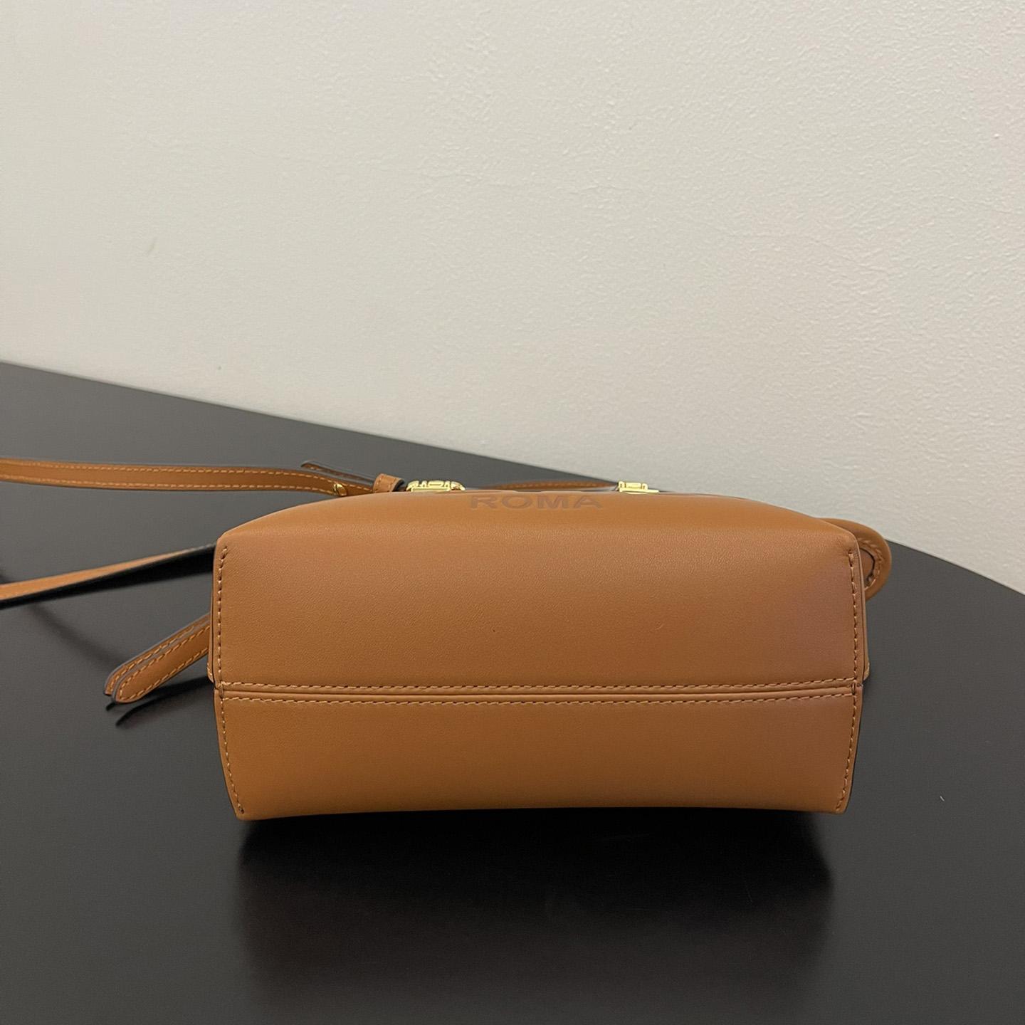 Fendi By The Way Mini Small Brown Leather Boston Bag  - DesignerGu