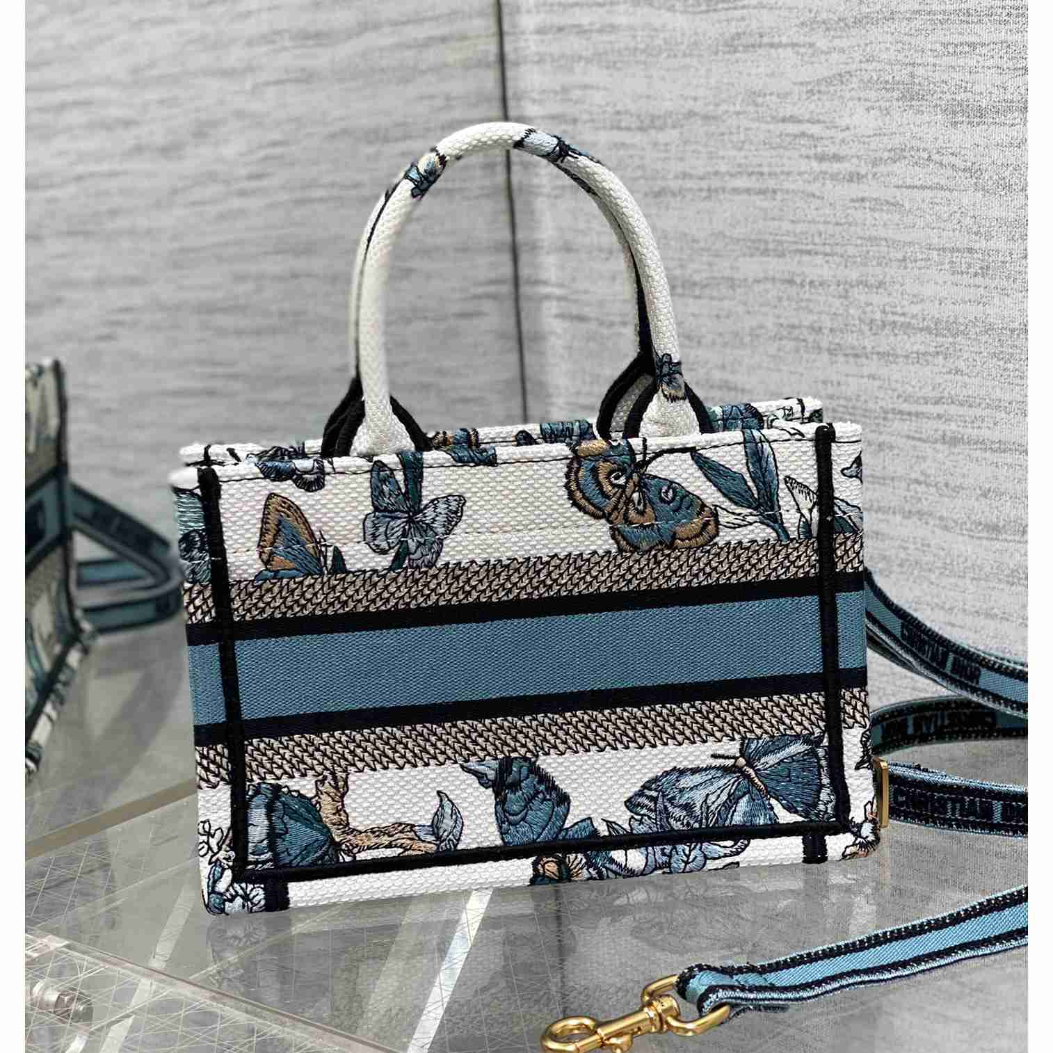 Dior Mini Dior Book Tote With Strap - DesignerGu