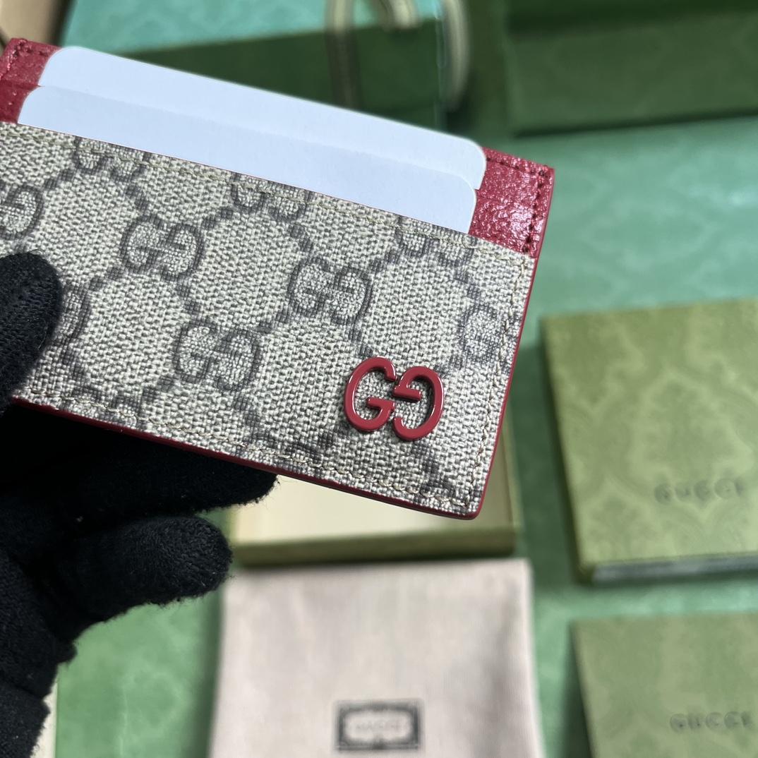 Gucci Card Case With GG Detail - DesignerGu