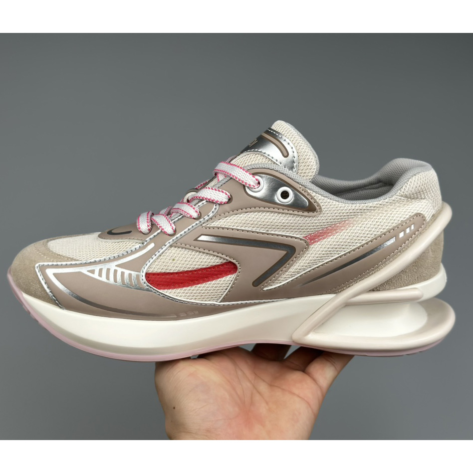 Fendi First 1 Beige Fabric Running Shoes - DesignerGu