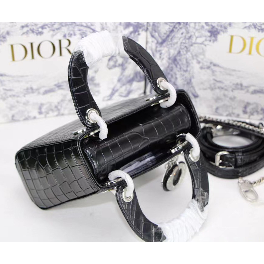 Dior Alligator Mini Lady Dior Bag (17-15-7cm) - DesignerGu