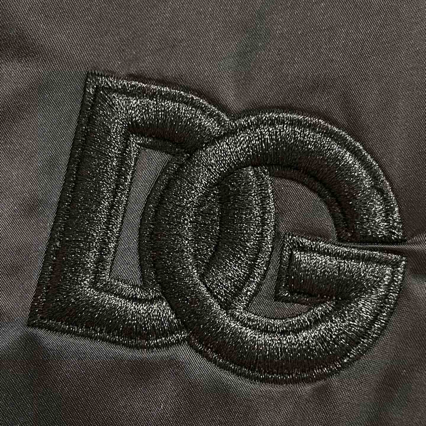 Dolce & Gabbana Satin Jacket With Embroidered Dg Patch - DesignerGu