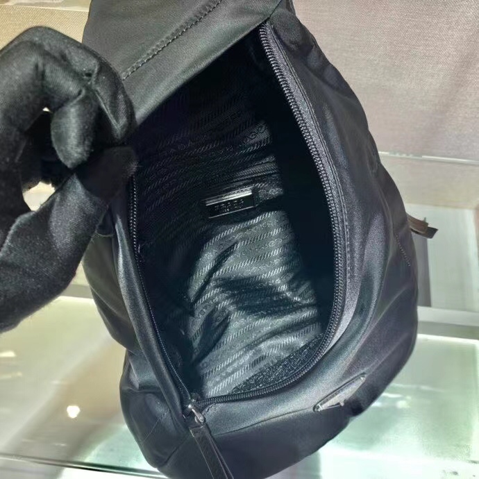 Prada Re-Nylon And Leather Backpack - DesignerGu