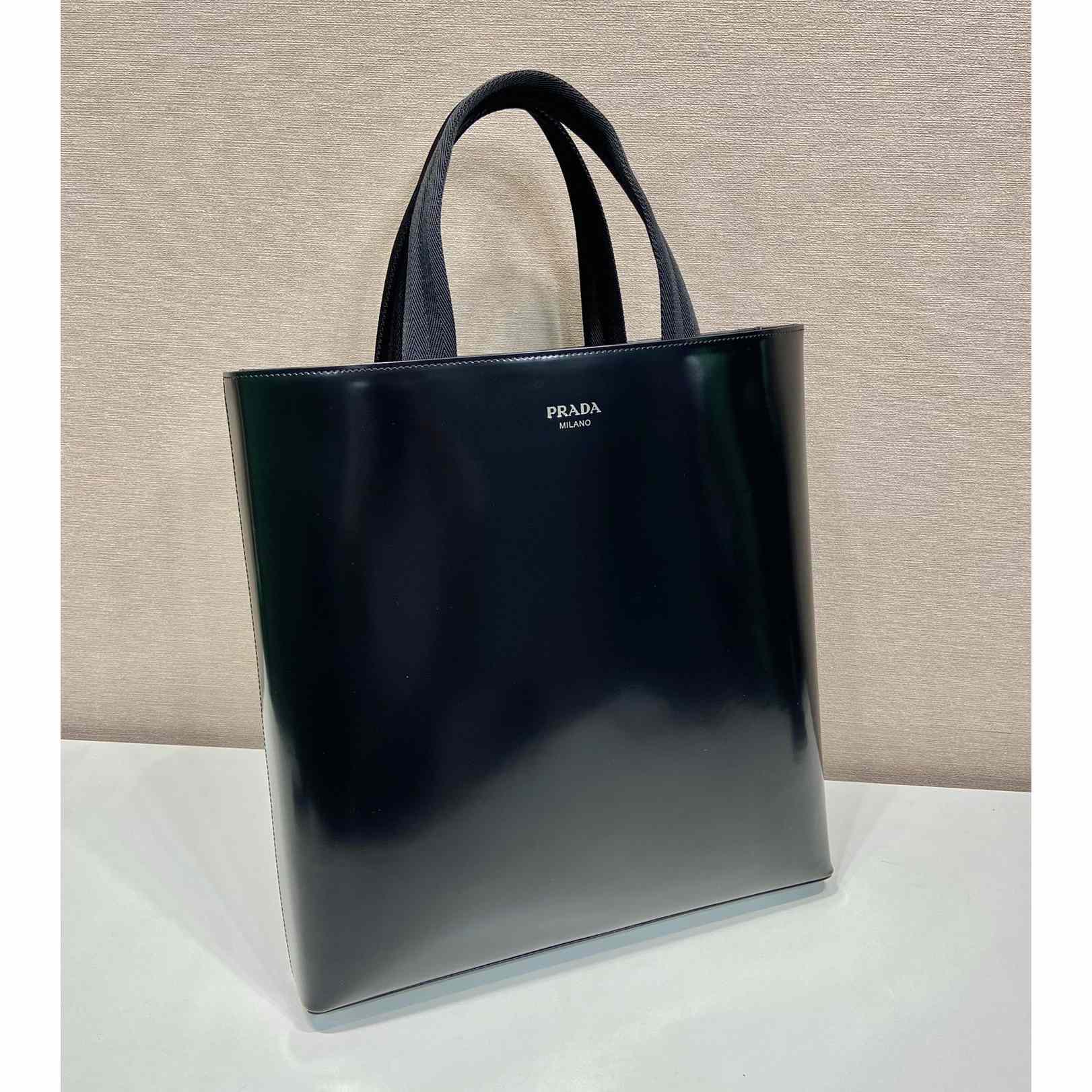 Prada Brushed Leather Tote With Water Bottle - DesignerGu