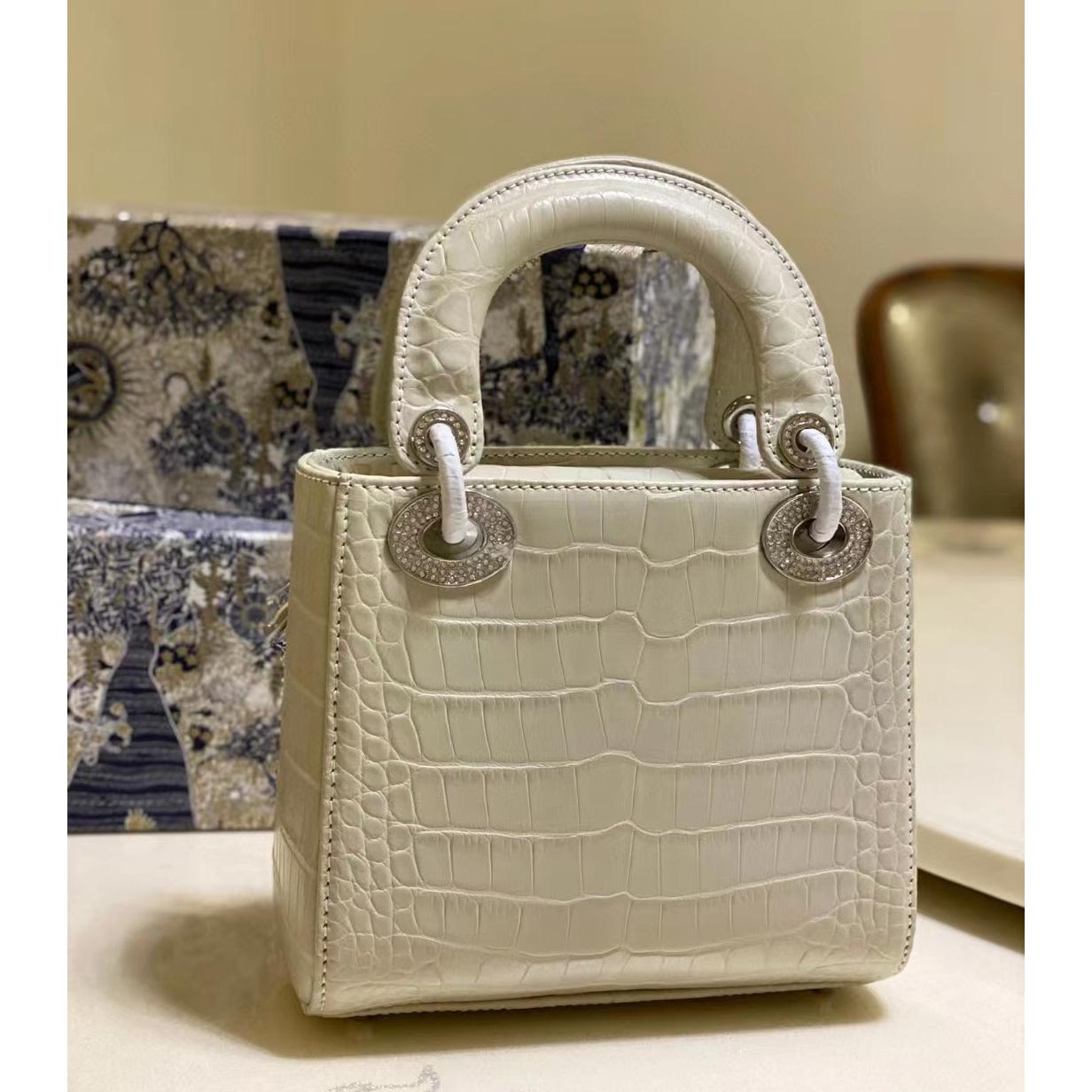 Dior Alligator Mini Lady Dior Bag (17-15-7cm) - DesignerGu